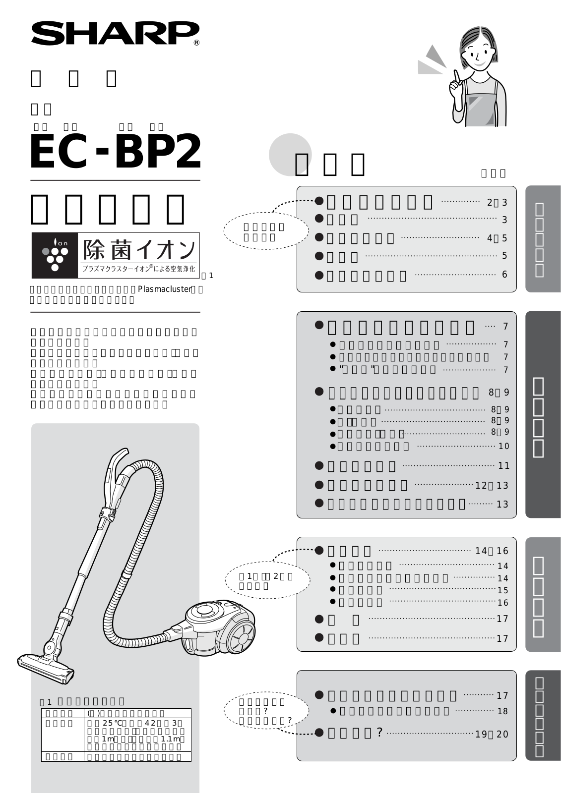 SHARP EC-BP2 User guide