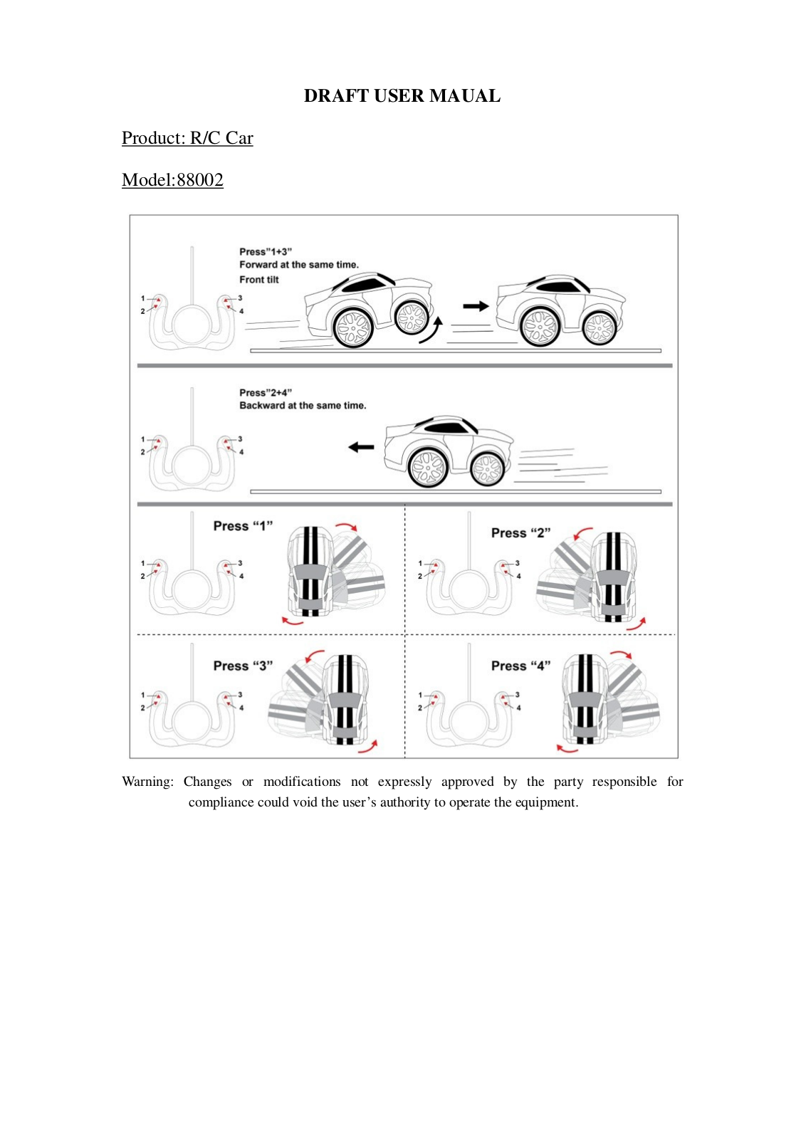 DU JIA DI TOYS FACTORY 201306678 User Manual