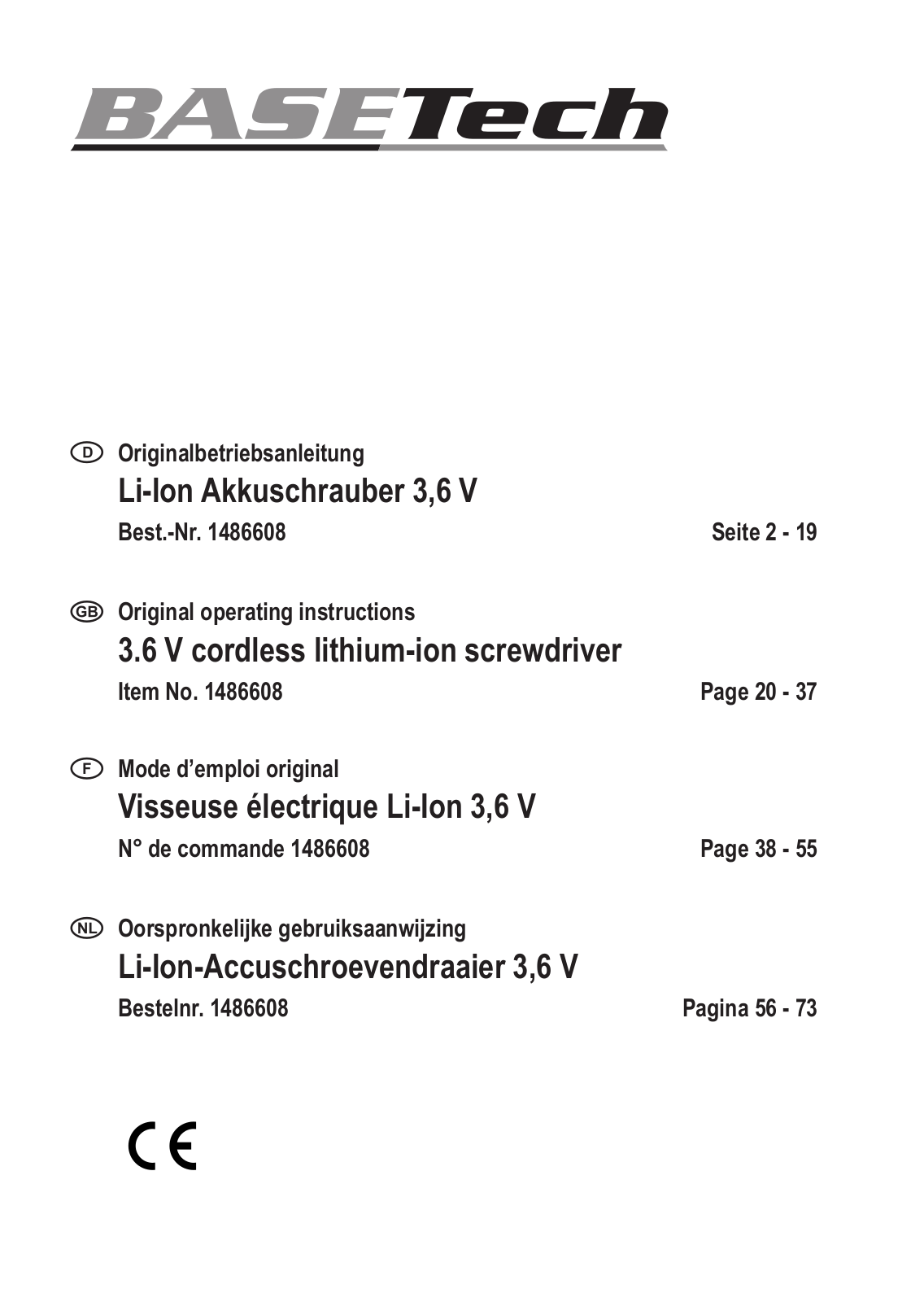 Basetech 1486608 User guide