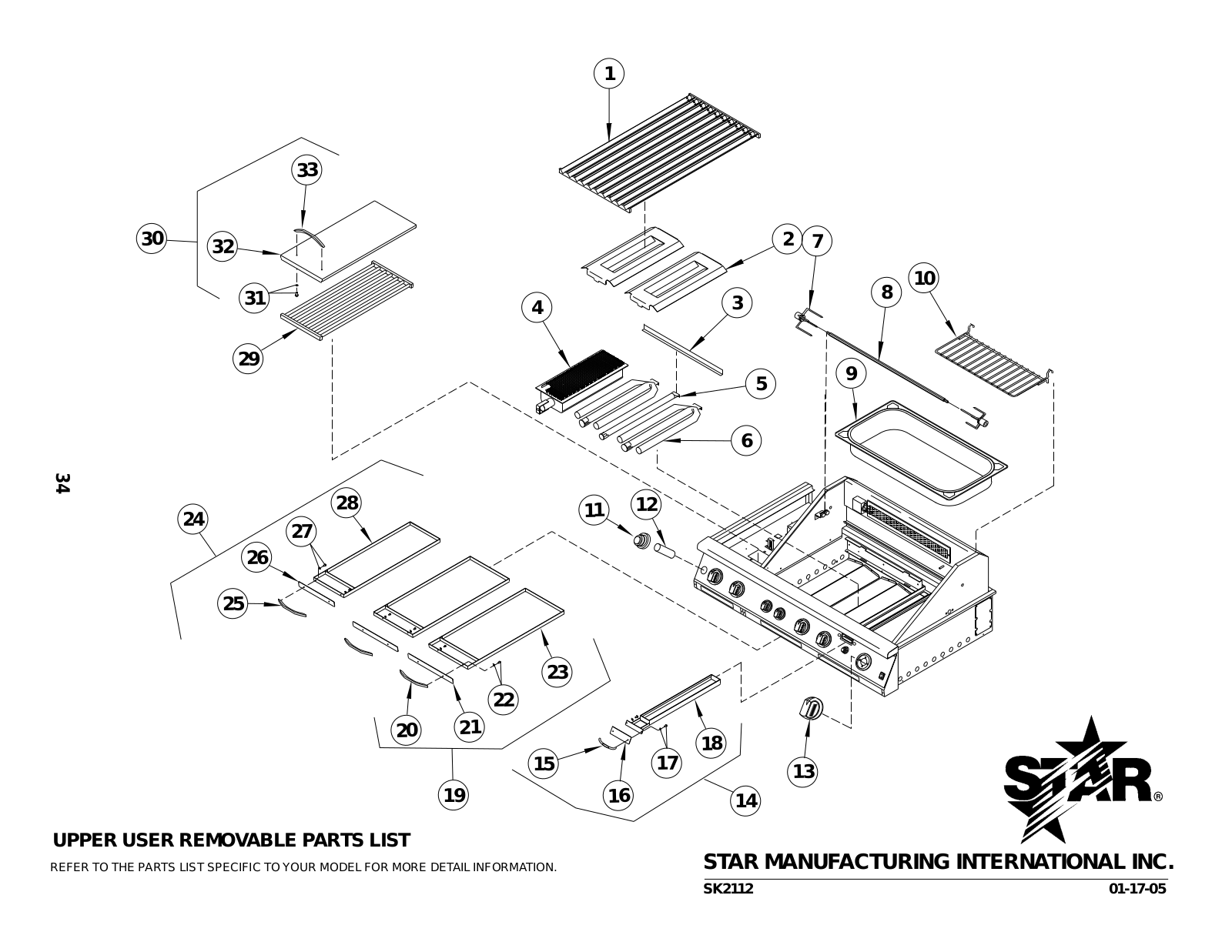 Star SSG48C Parts List