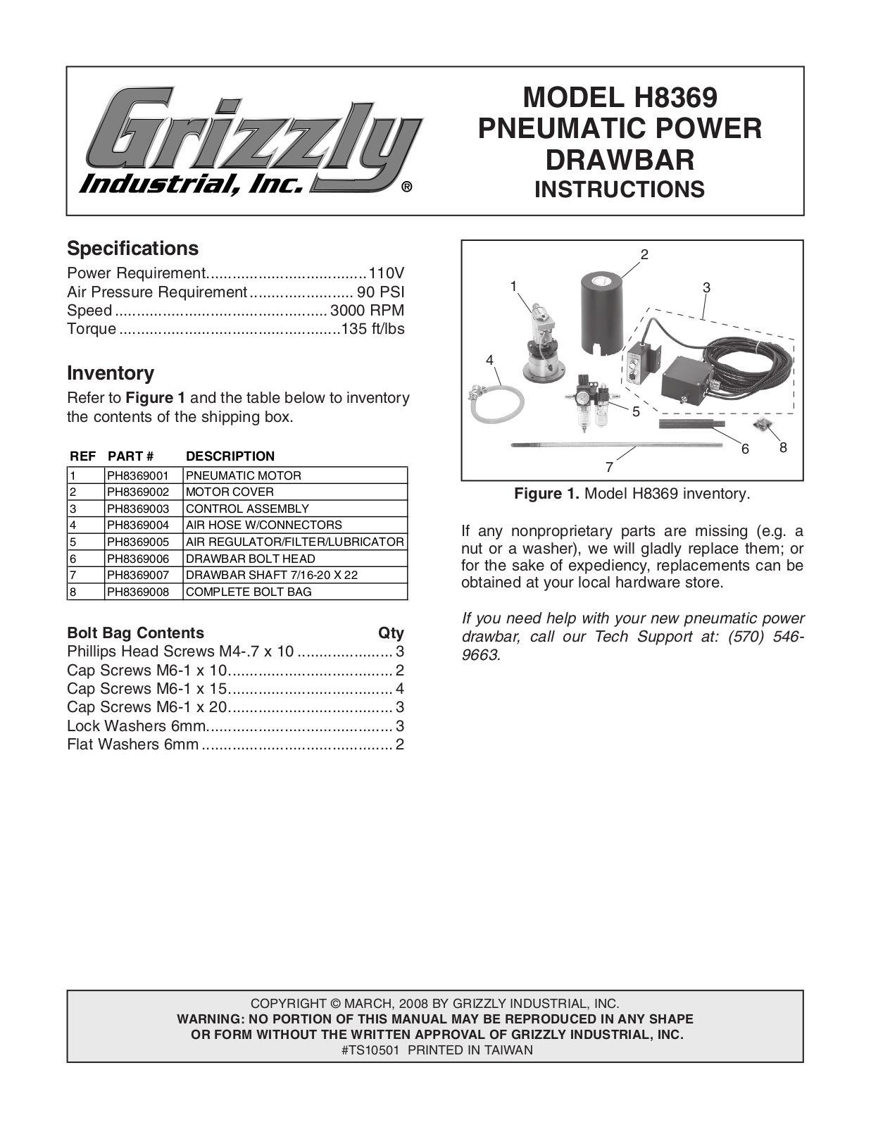 Grizzly H8369 User guide