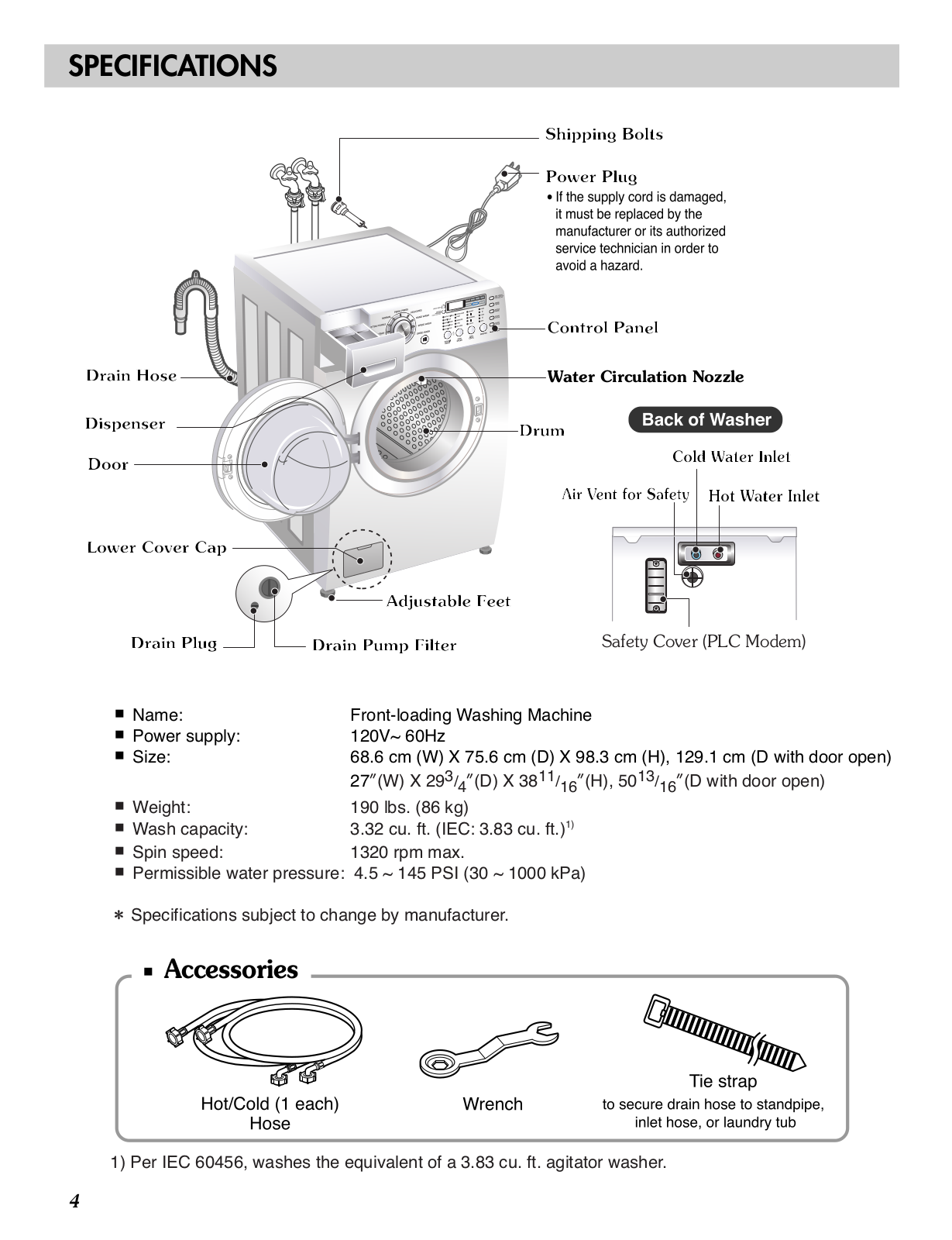 Espec WM2677 SPECIFICATIONS