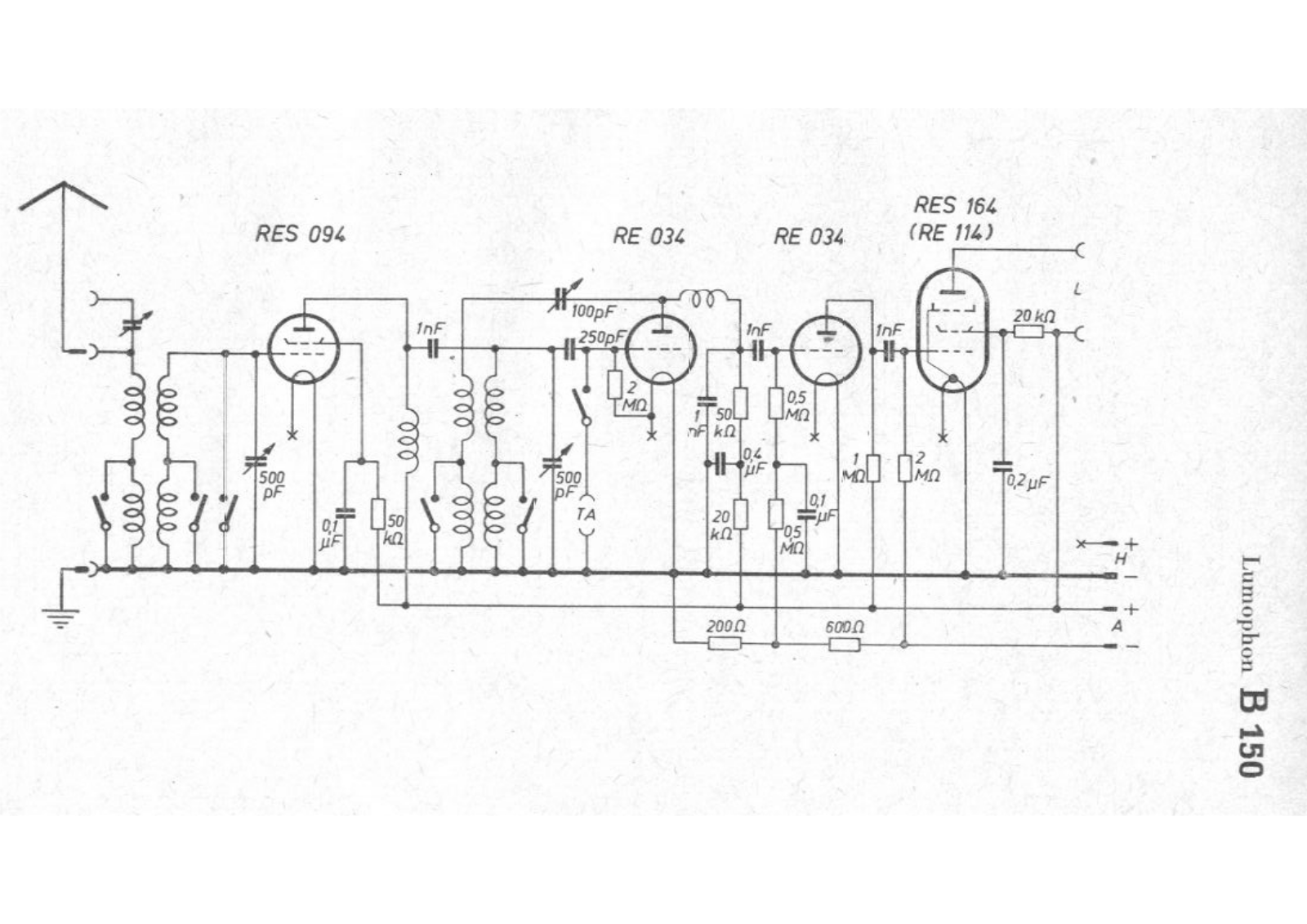 Lumophon b150 schematic - ManualMachine.com