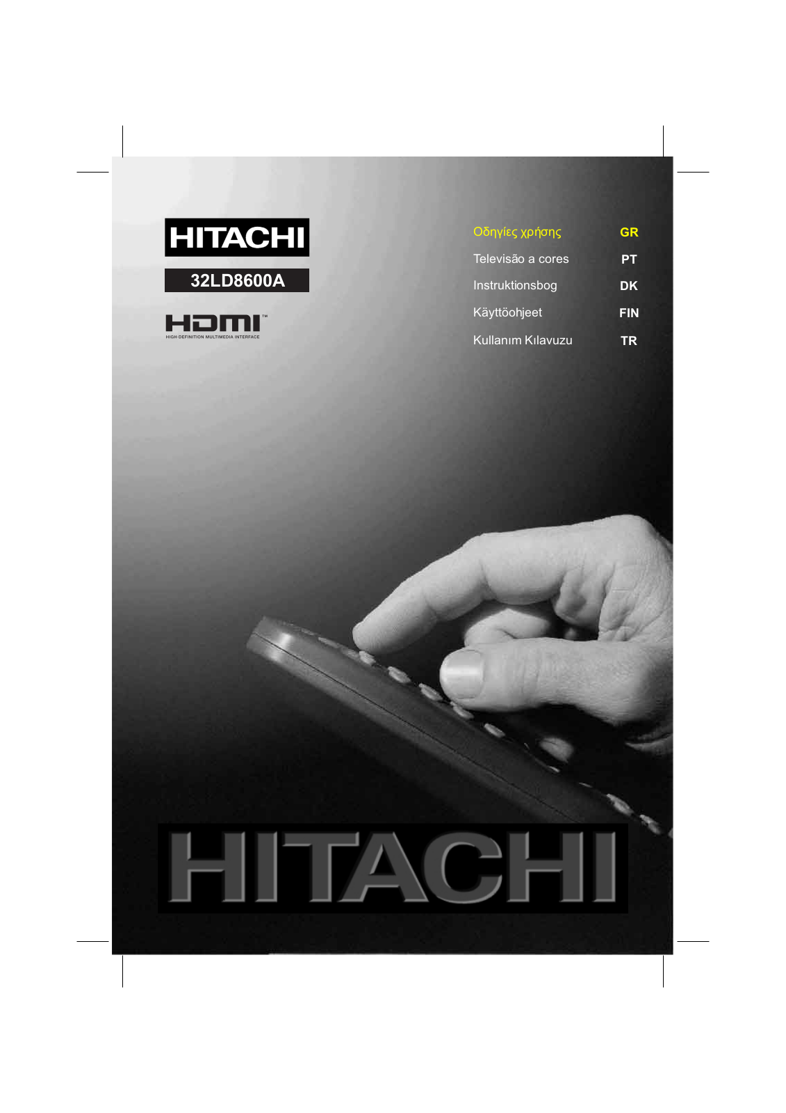 Hitachi 32LD8600A User Manual