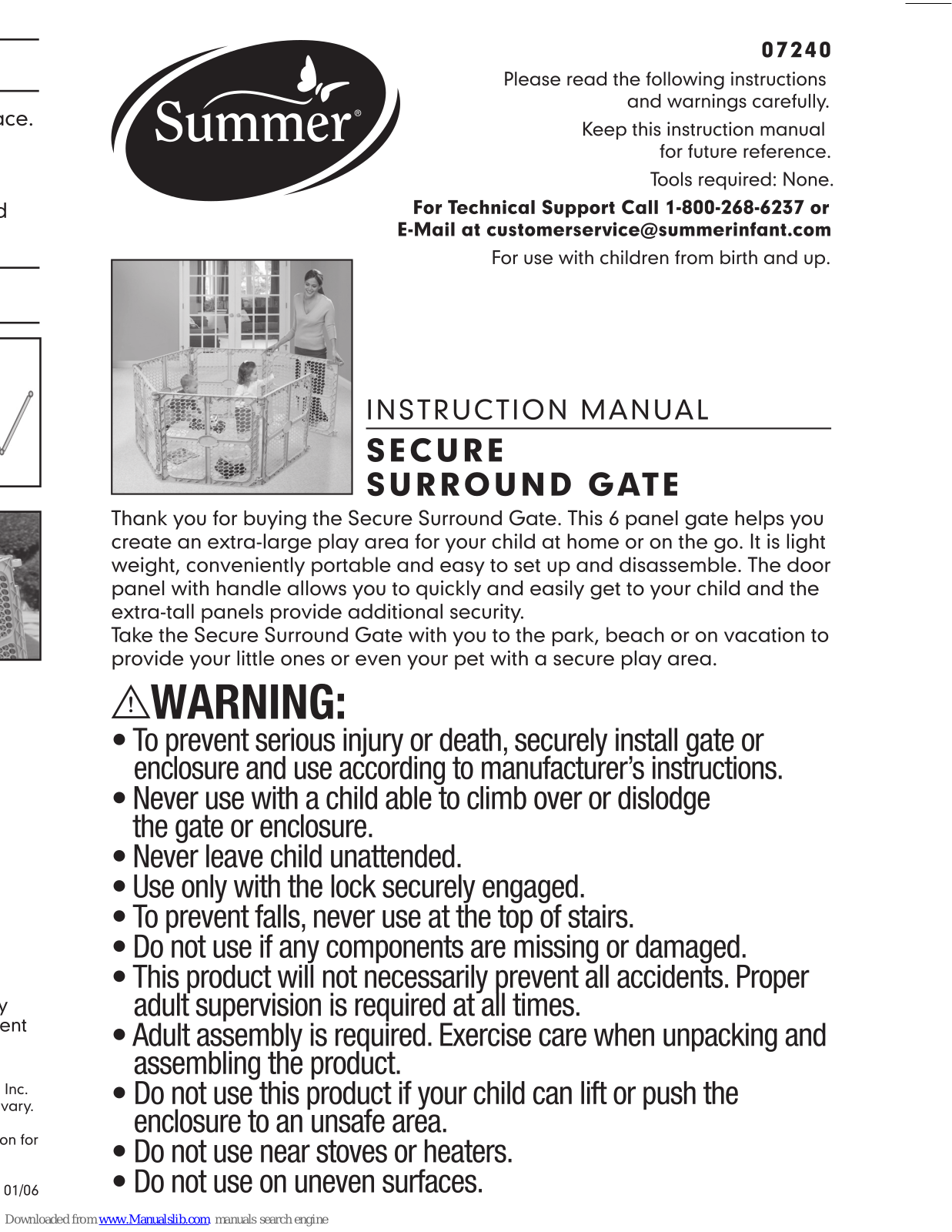 Summer 7240 Instruction Manual - ManualMachine.com