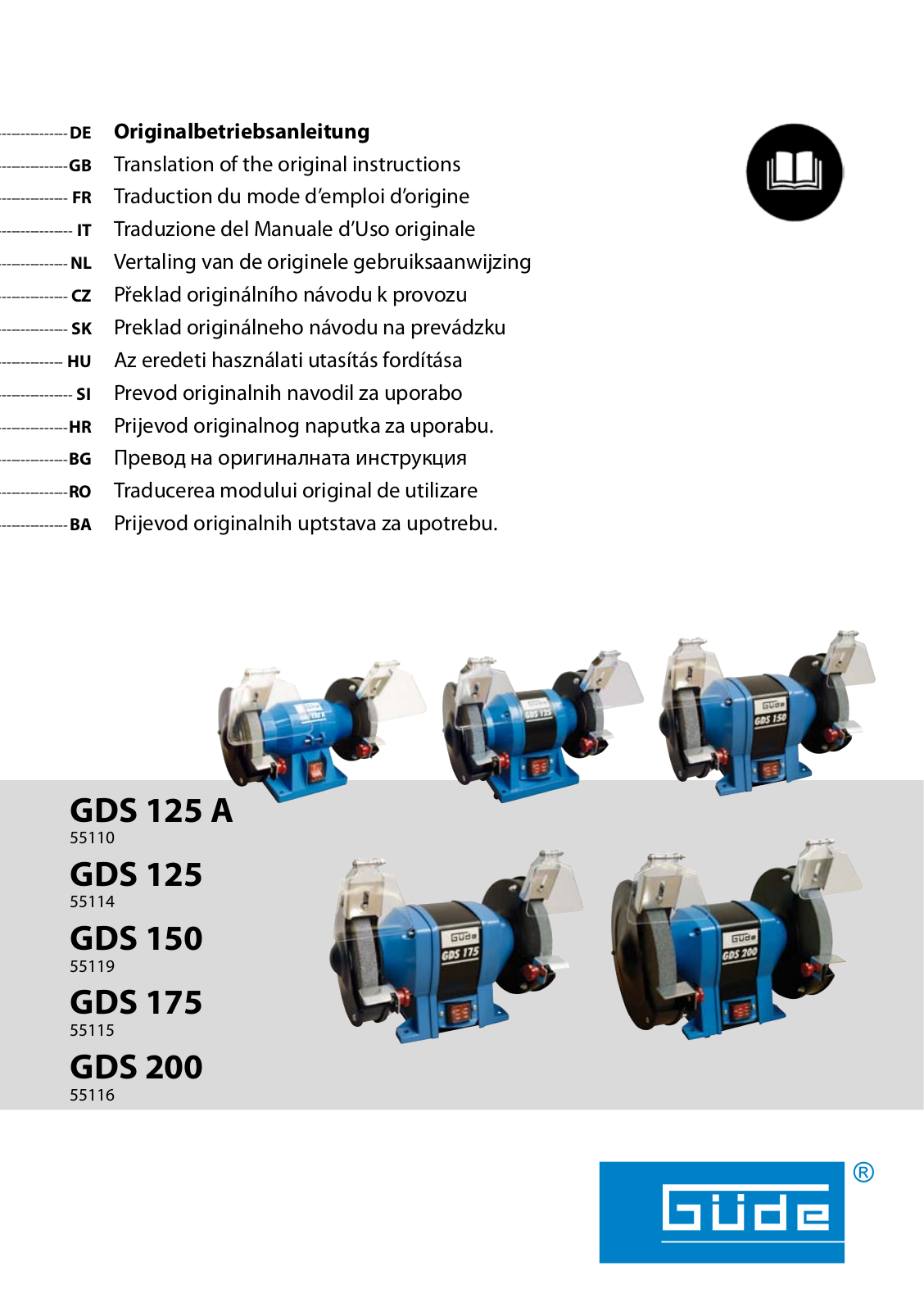 Güde GDS 125, GDS 125 A, GDS 150, GDS 175, GDS 200 User Manual