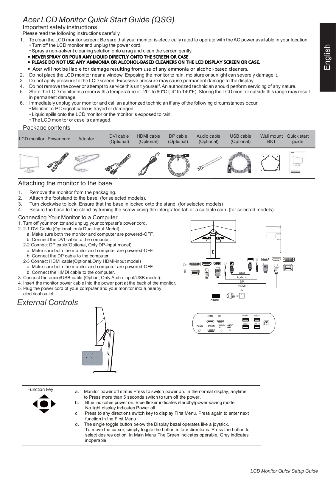 Acer UM.CE7EE.001 Quick Start Guide