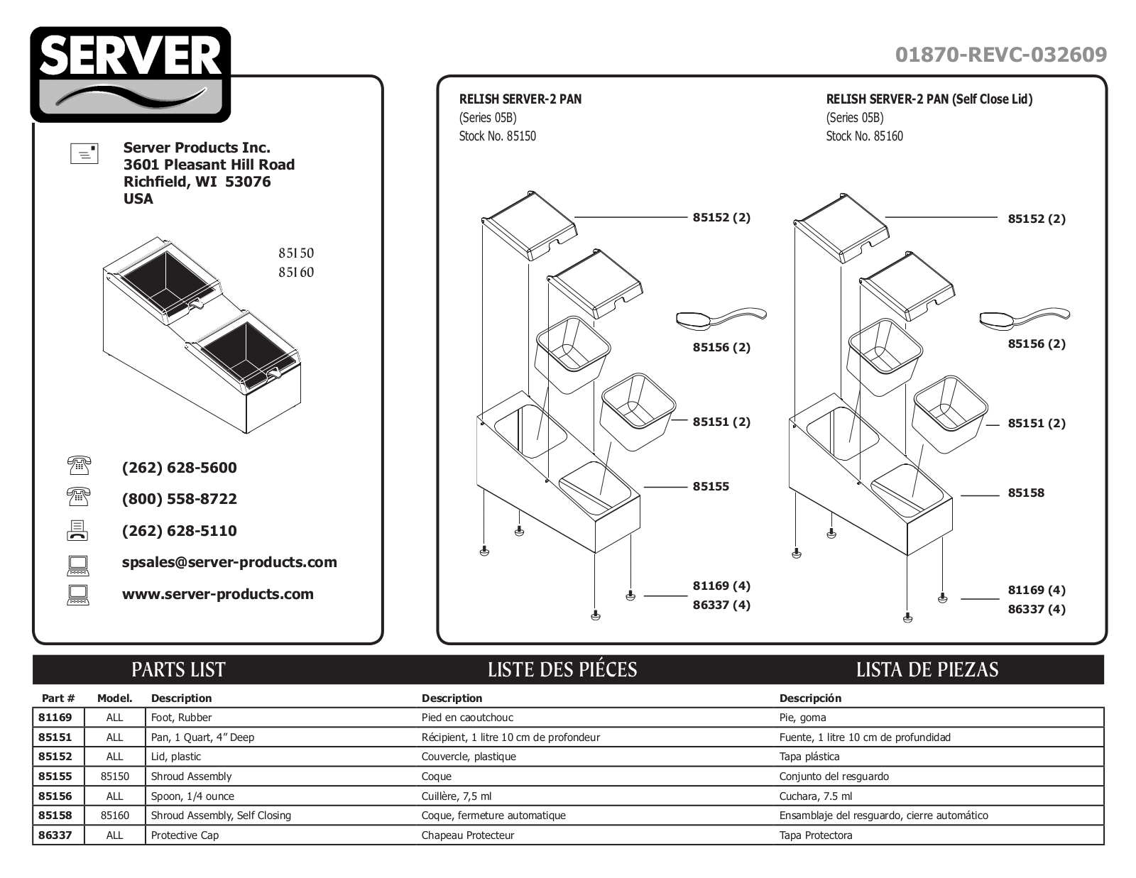 Server Products 2PRS 85150 User Manual