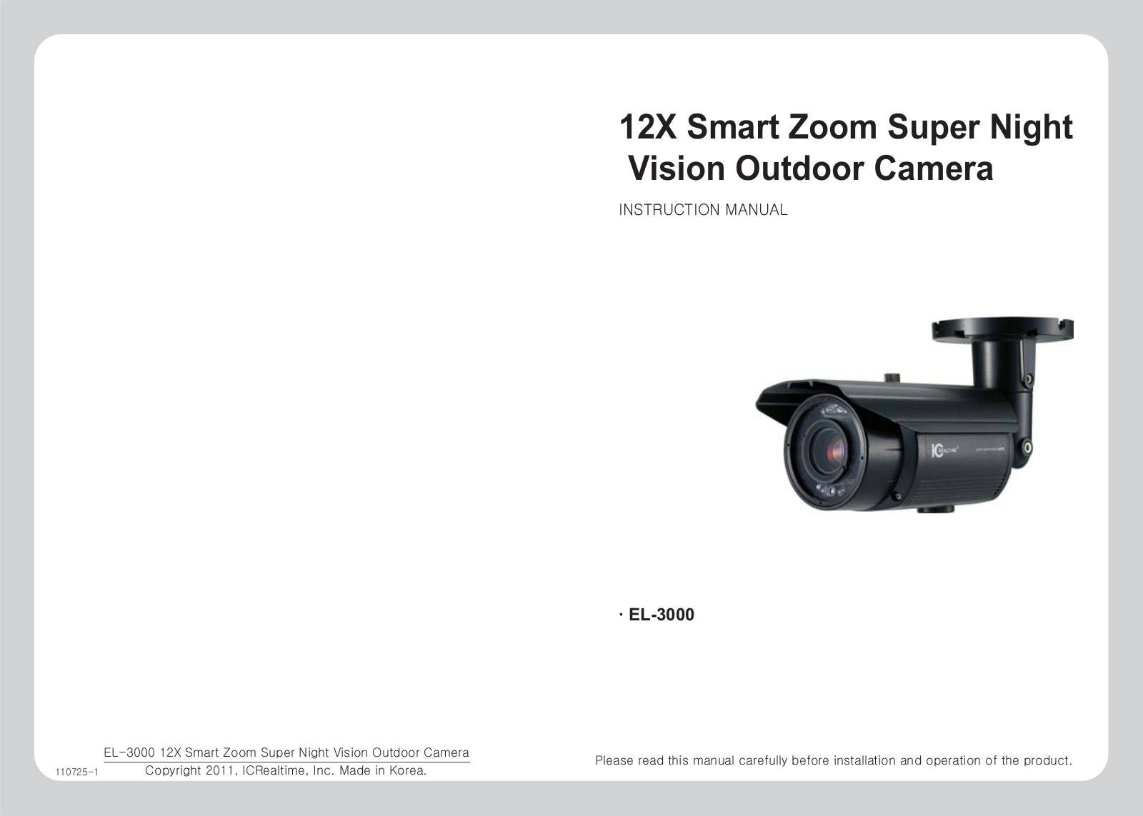 IC Realtime 650TVL User Manual