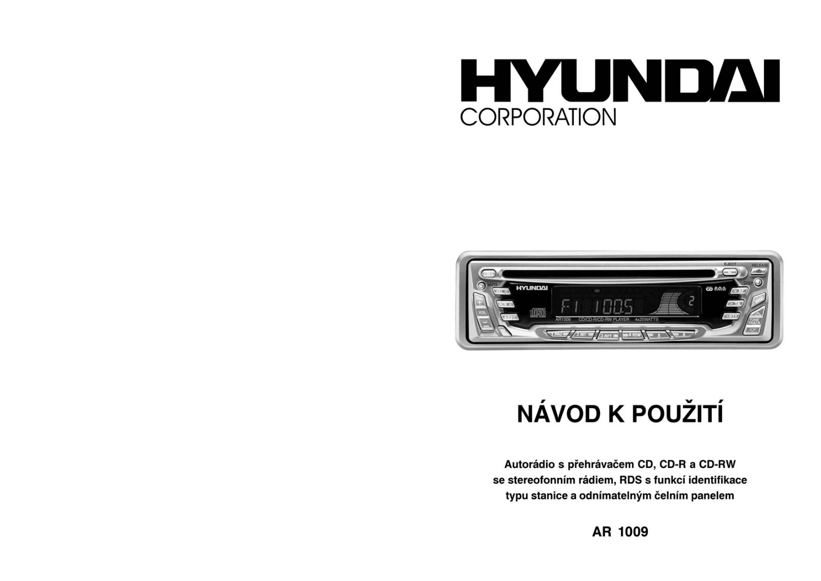 Hyundai AR 1009 User Manual