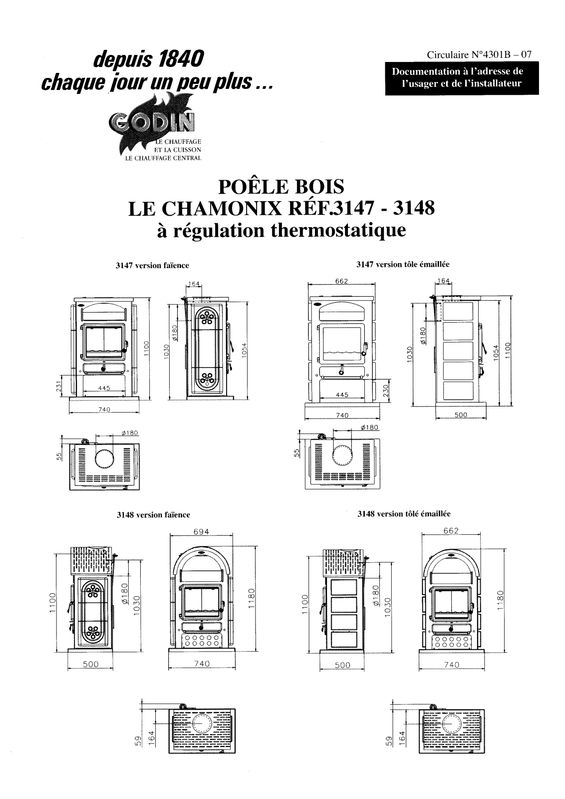 GODIN 3147, 3148 User Manual