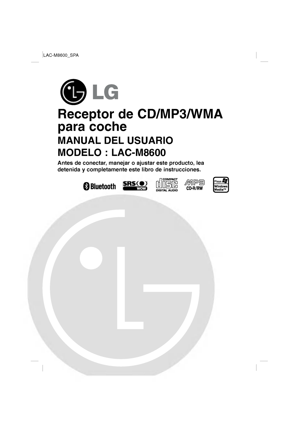 LG LAC-M8600 User Guide