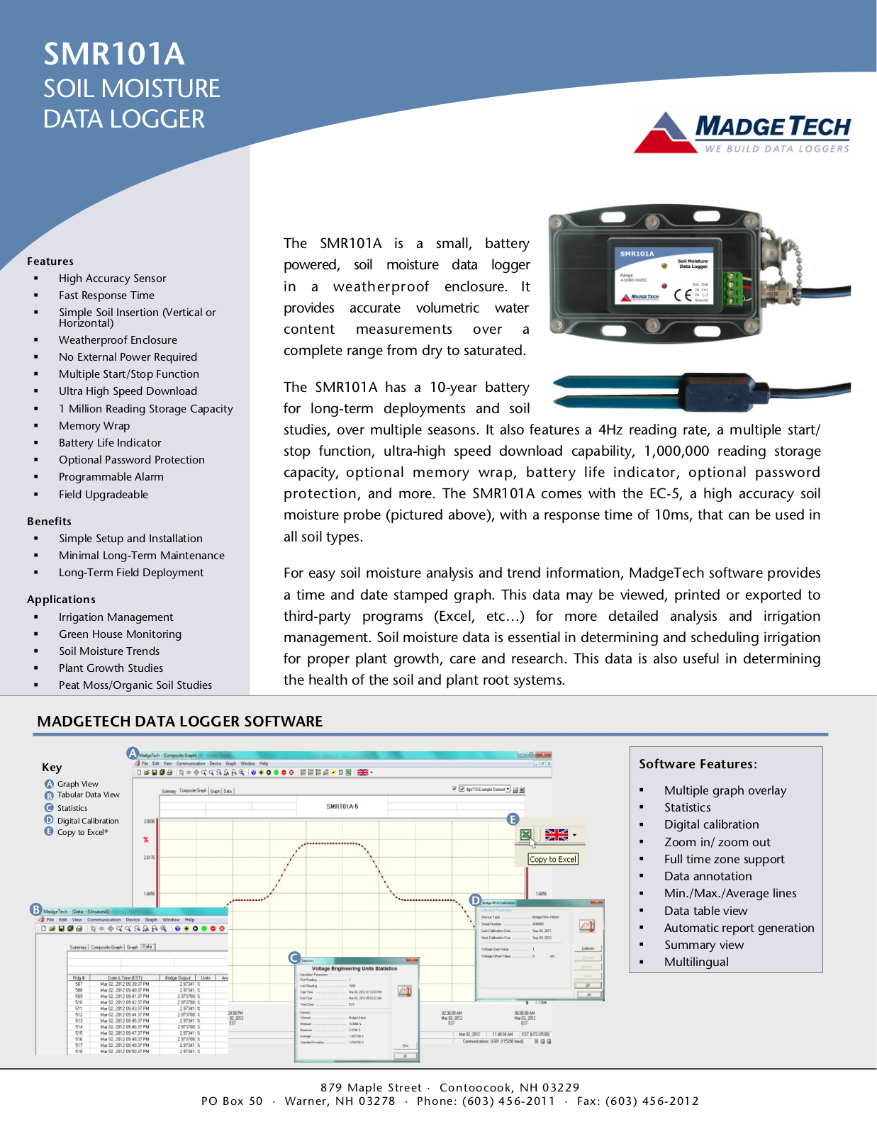 MadgeTech SMR101A Data sheet