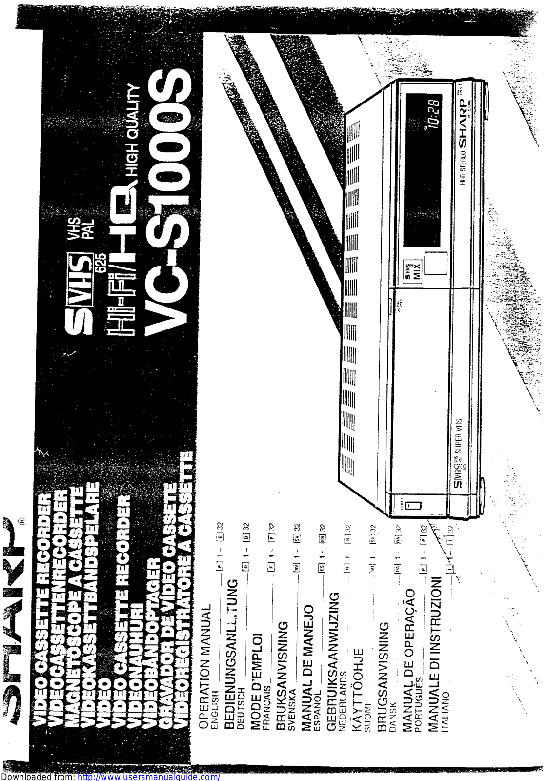 SHARP VC-S1000S User Manual