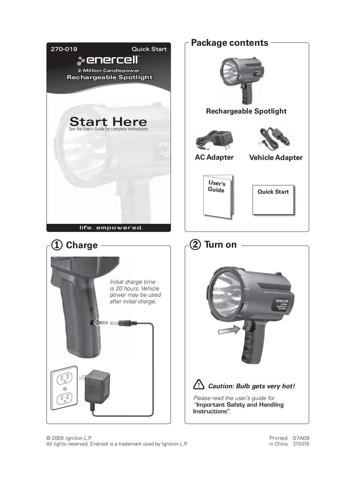 Radio Shack 270-019 User Manual