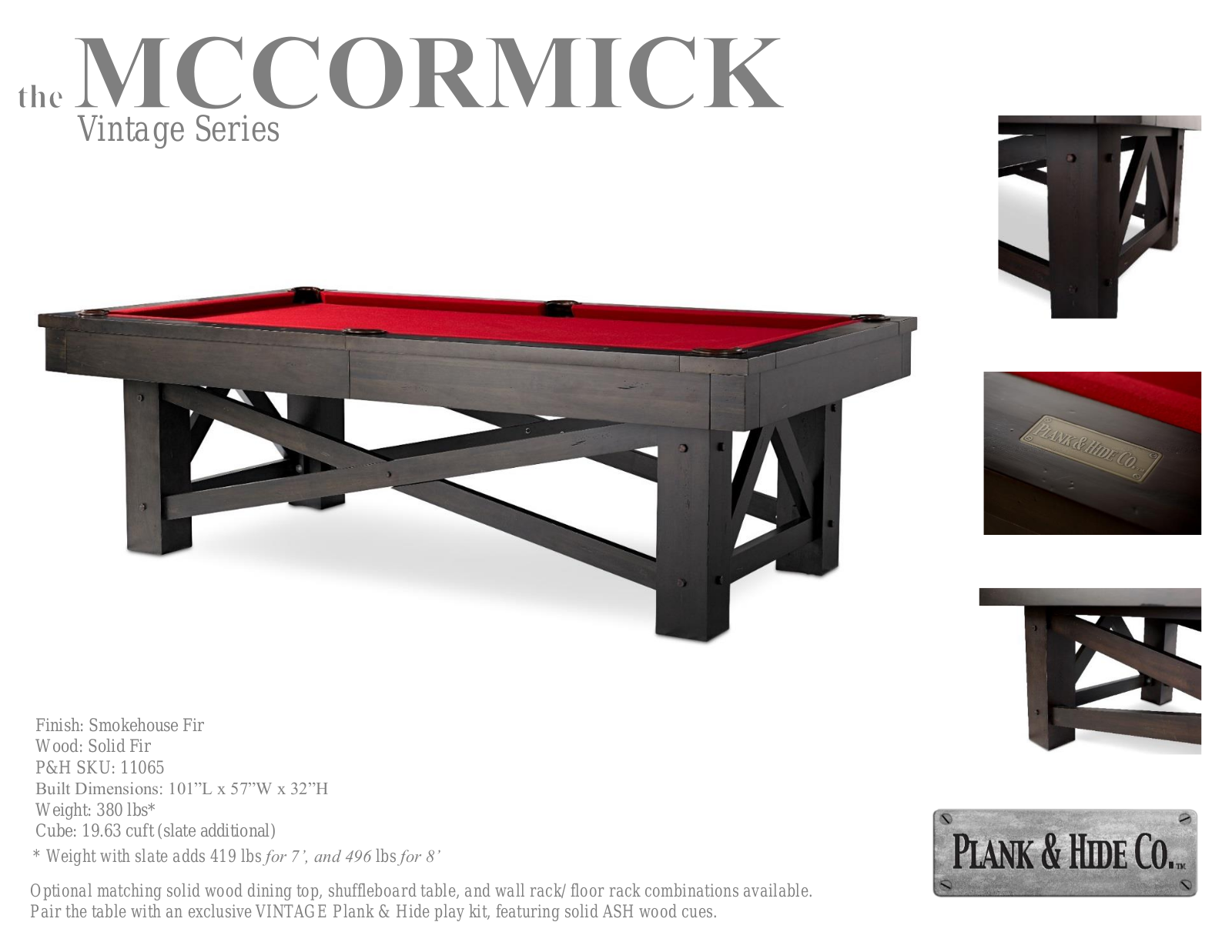 Plank & Hide PLKD1662 Specifications - ManualMachine.com