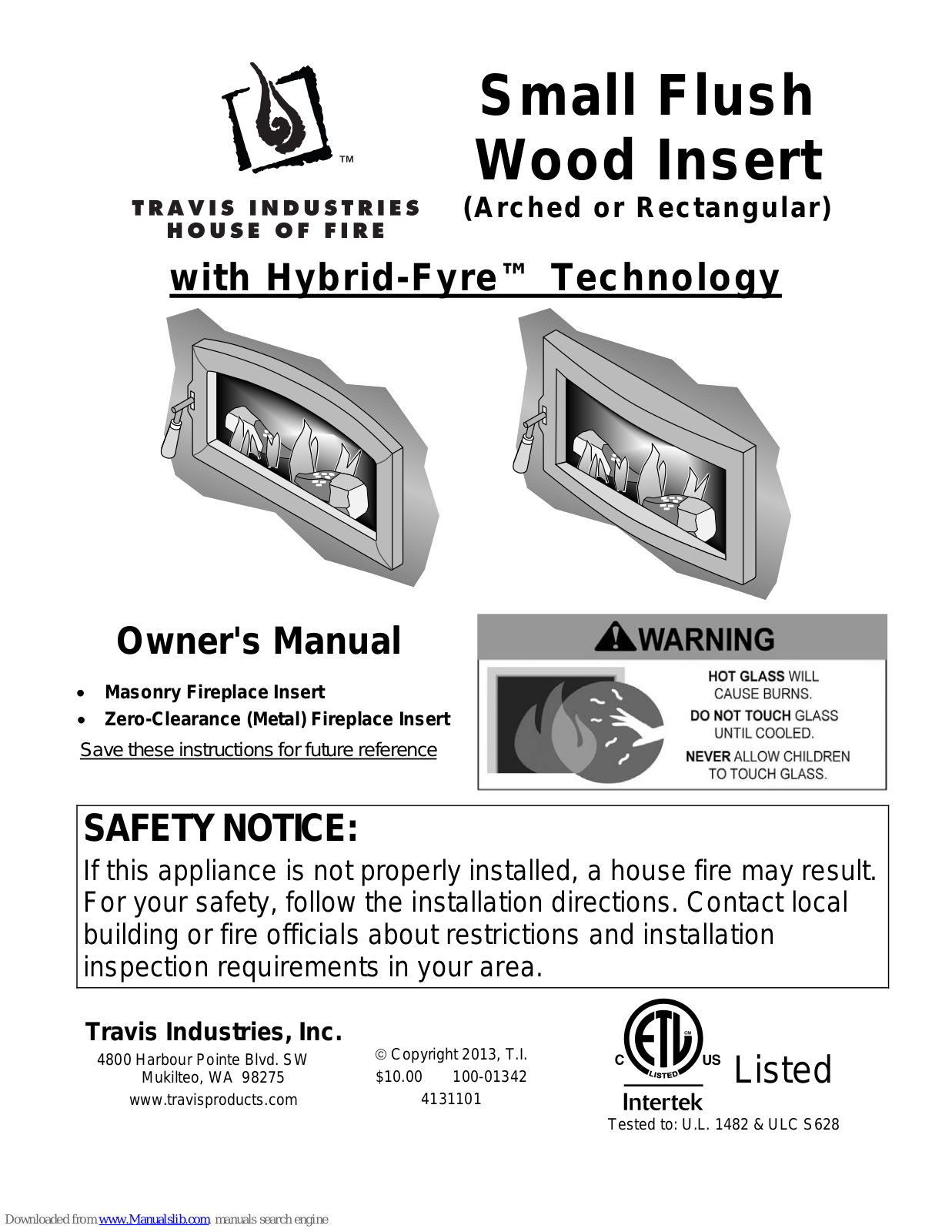 Travis Industries Small Flush, Small Flush Wood Insert Owner's Manual - ManualMachine.com
