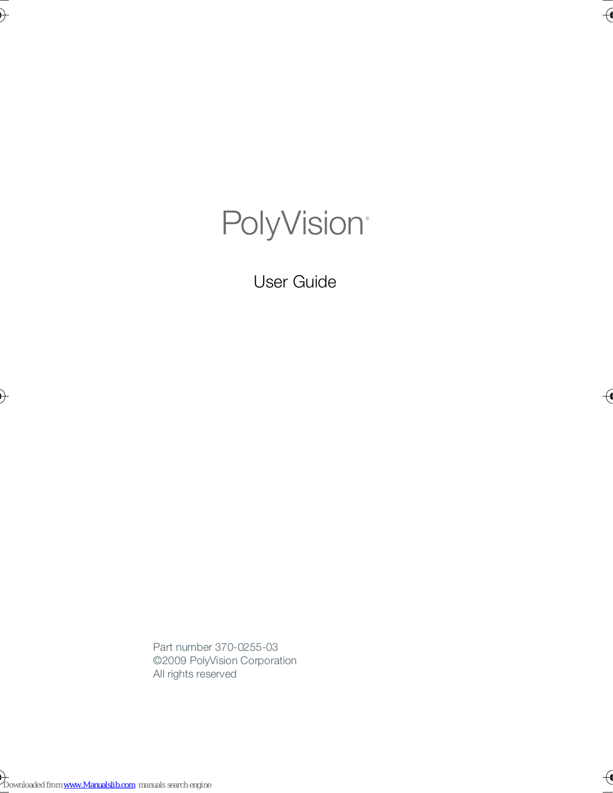 PolyVision 370-0255-03, eno, eno mini, Walk-and-Talk WT, Walk-and-Talk WTL User Manual