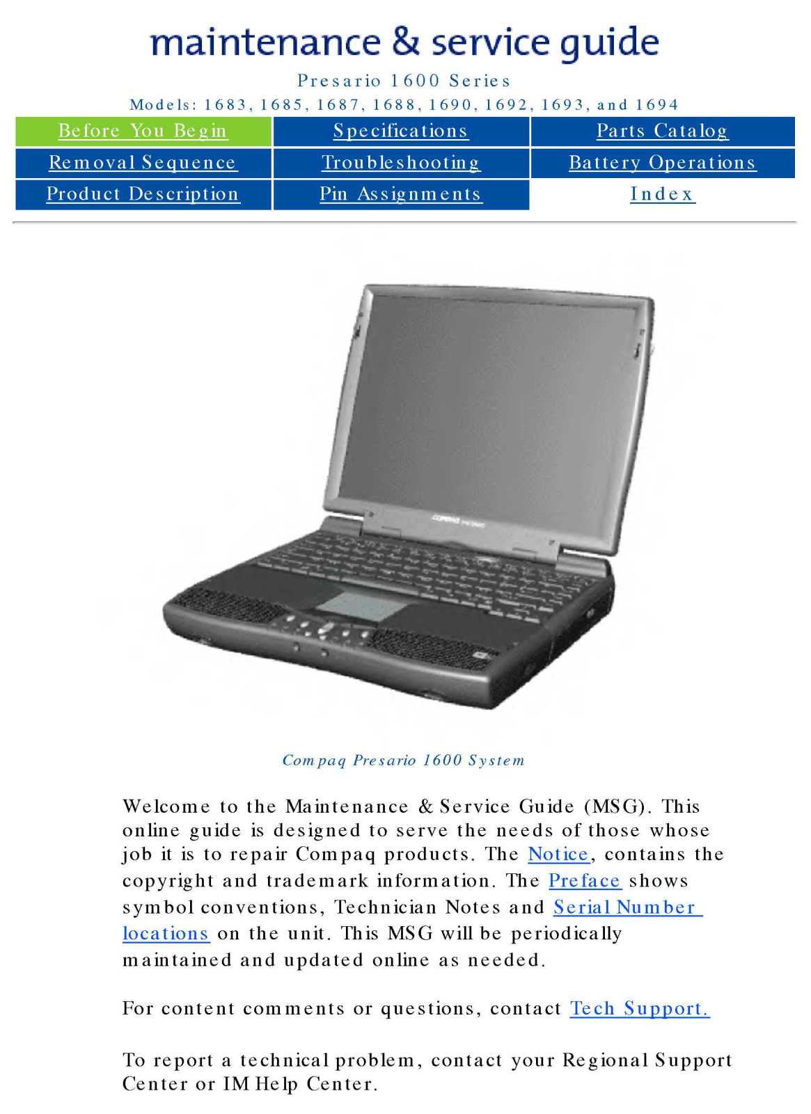 compaq 1683, 1685, 1687, 1688, 1690 Service Manual