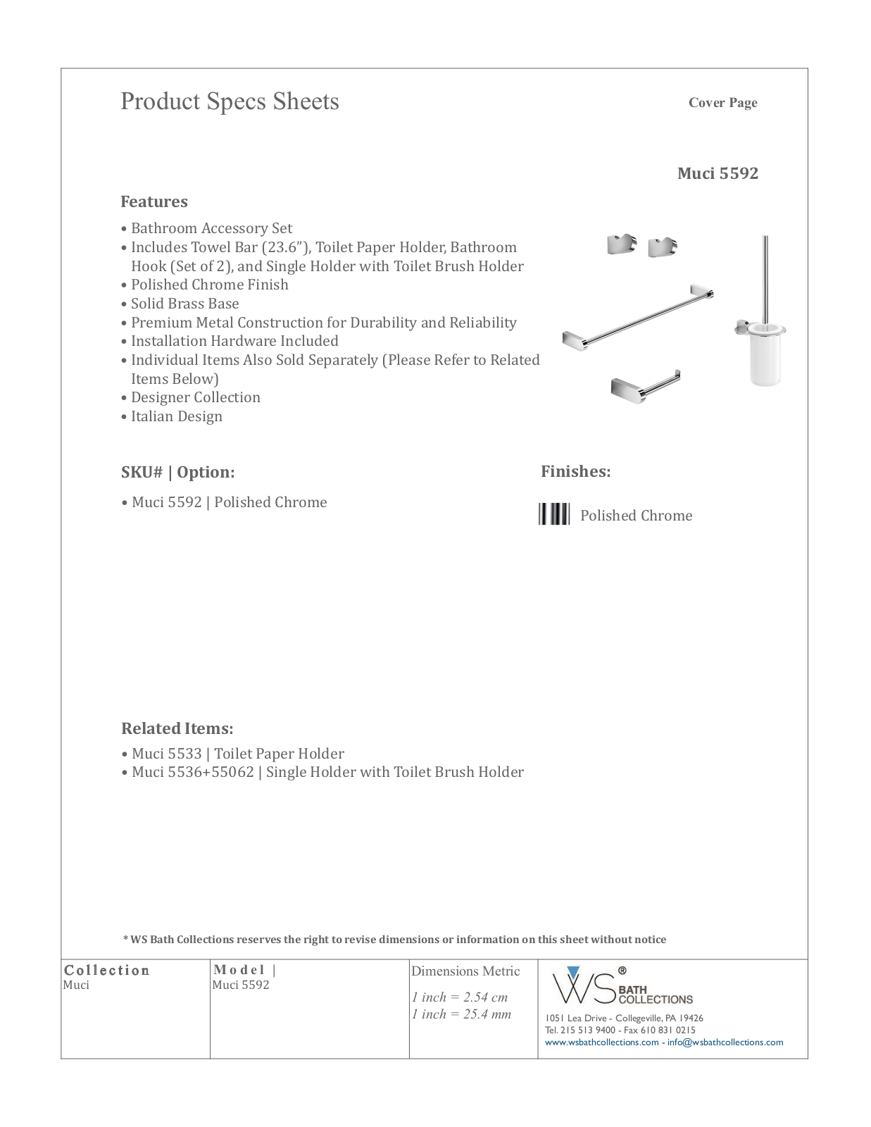 WS Bath Collections WSO3439 Specifications - ManualMachine.com