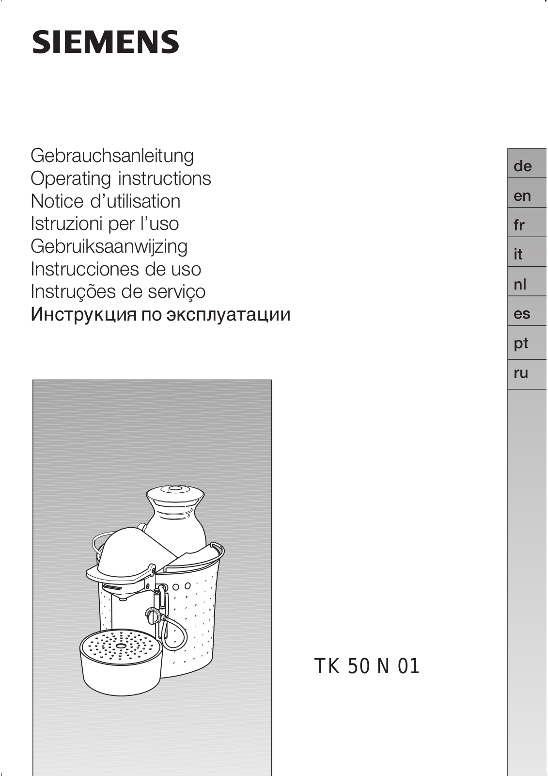 SIEMENS TK 50 N 01 User Manual