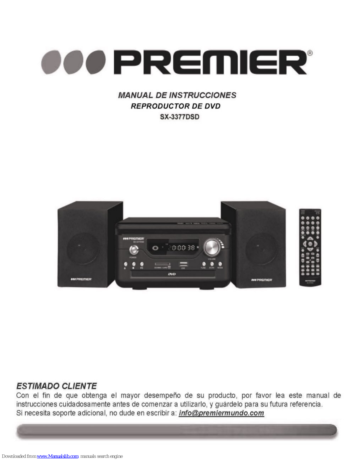 Premier SX-3377DSD Instruction Manual - ManualMachine.com