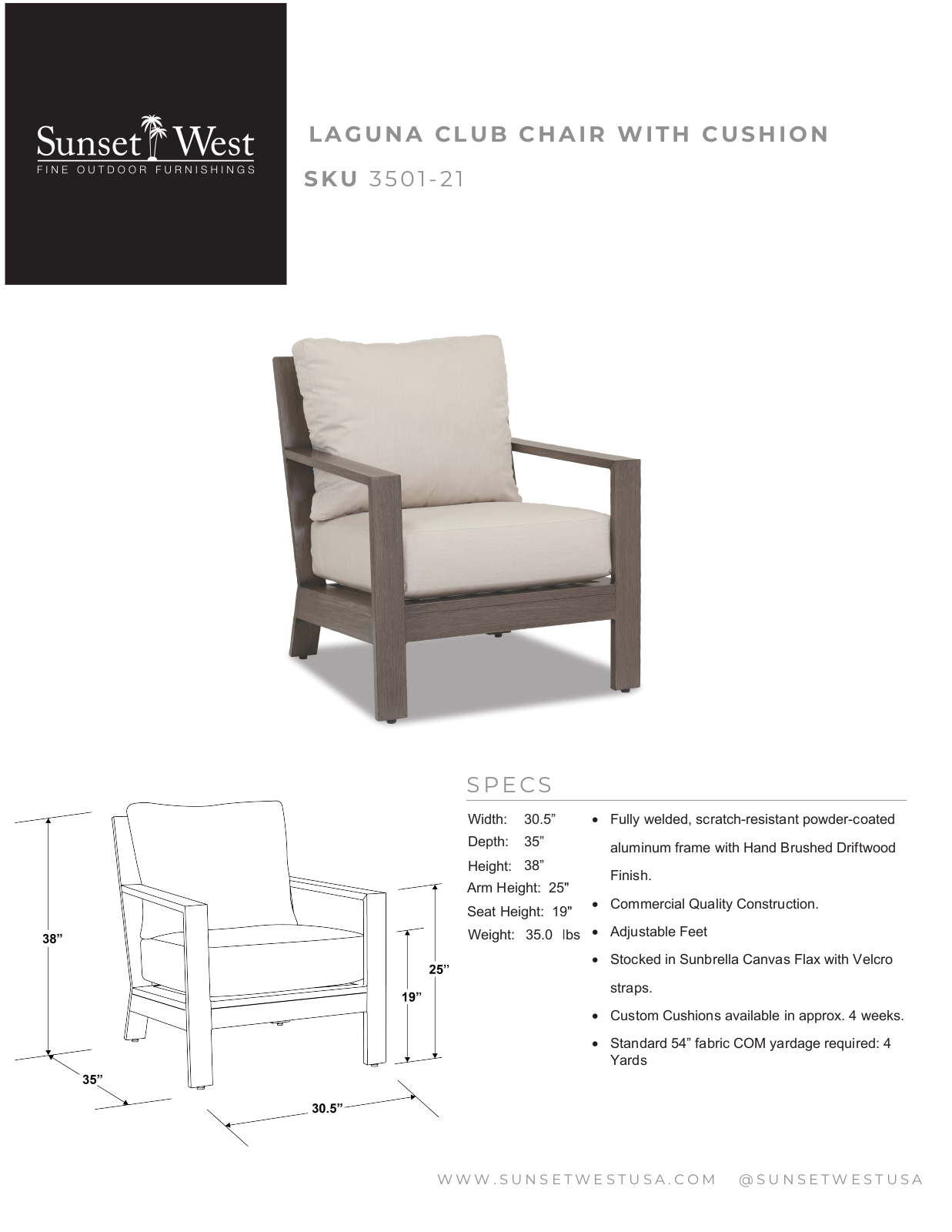 Sunset West XSW1551 Specifications - ManualMachine.com