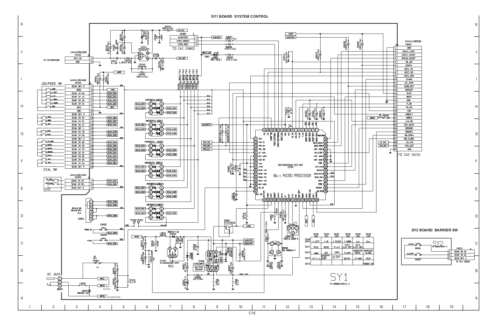 SANYO VPC-AZ1EX, VPC-AZ1E, VPC-AZ1 BOARD SYSTEM CONTROL