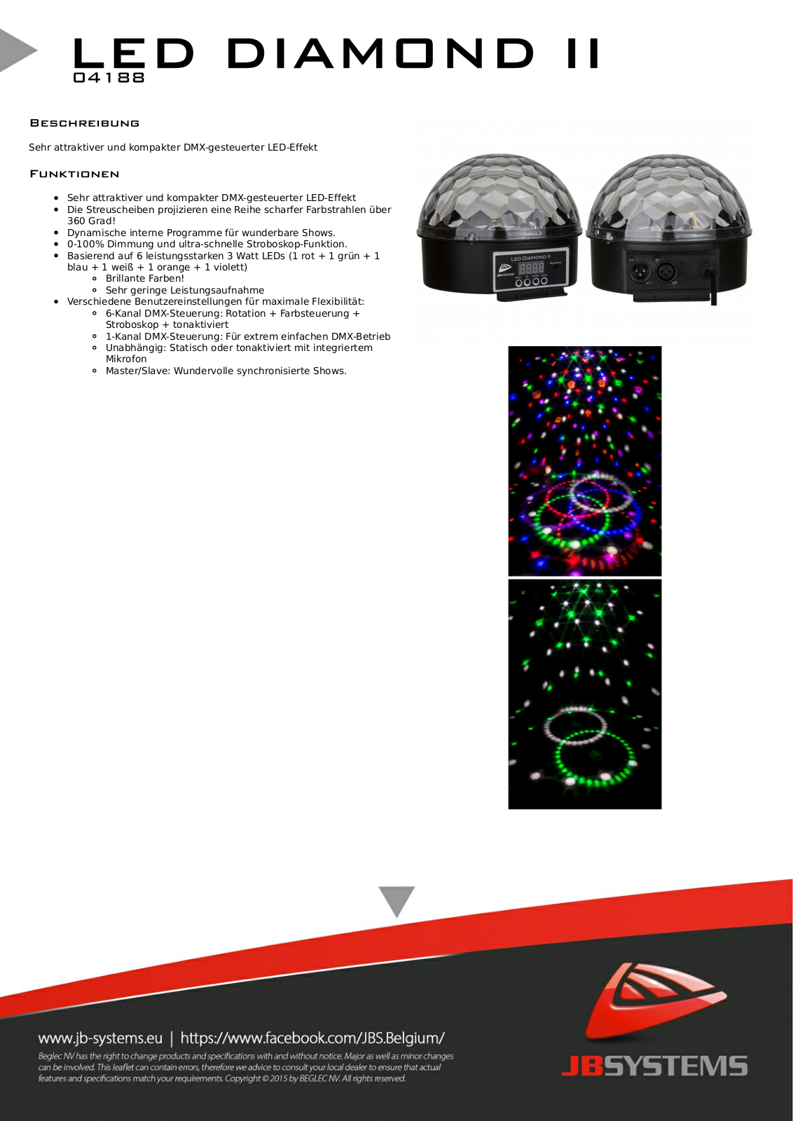 JB Systems LED Diamond II User Manual