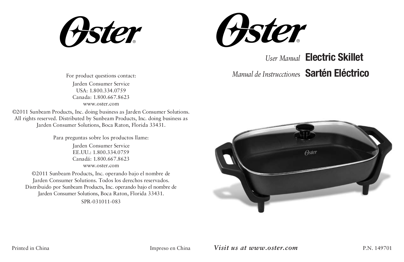 Oster 149701 User Manual