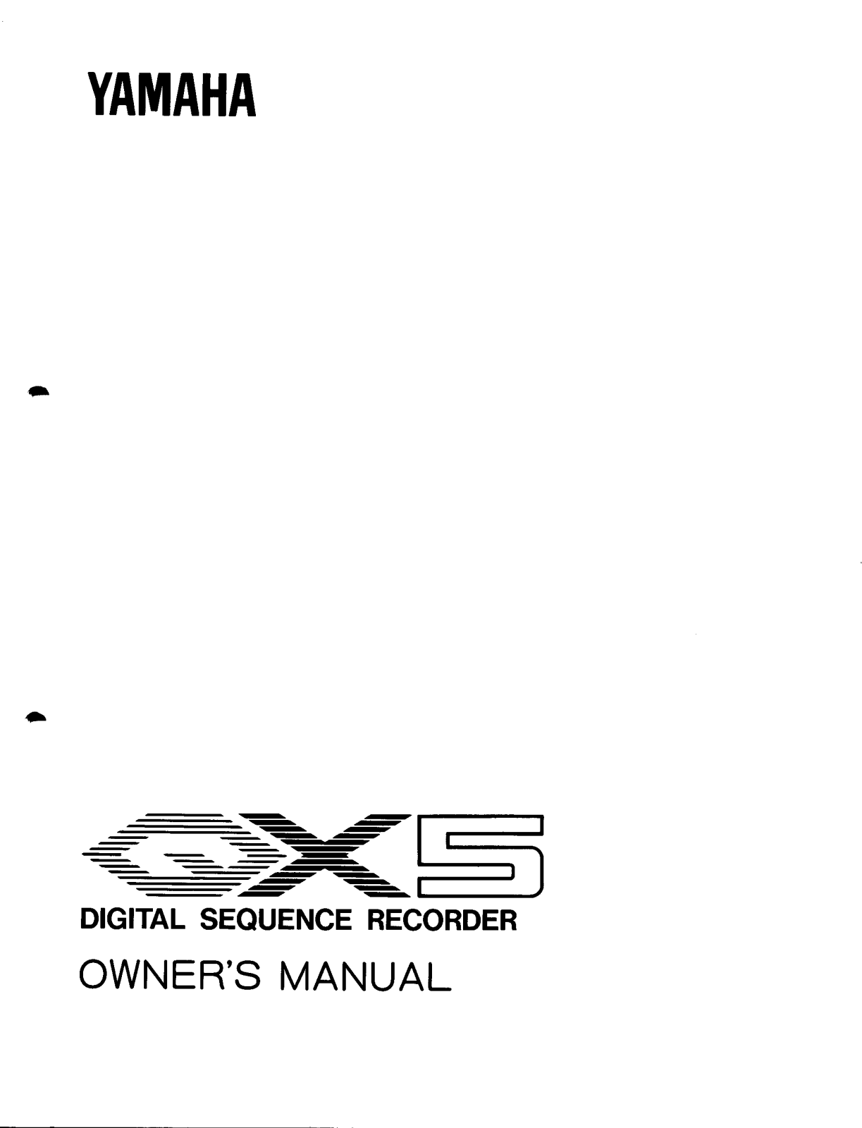 Yamaha QX5E User Manual