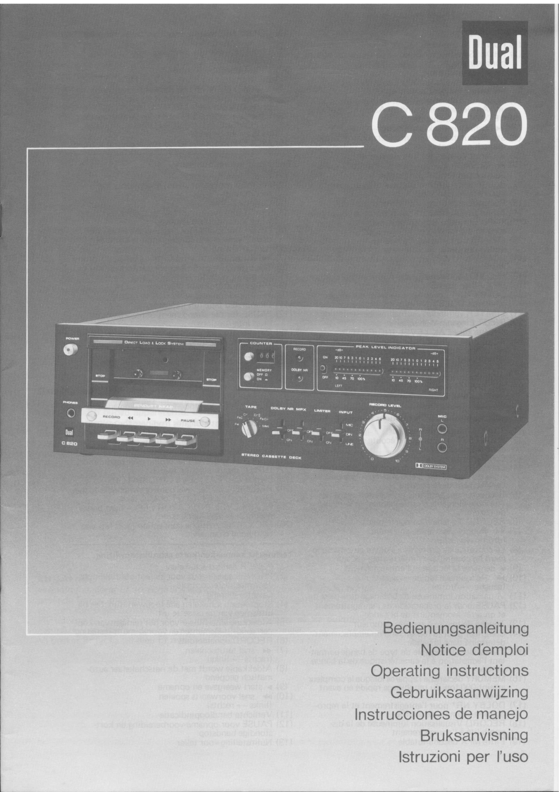 DUAL C 820 User Manual