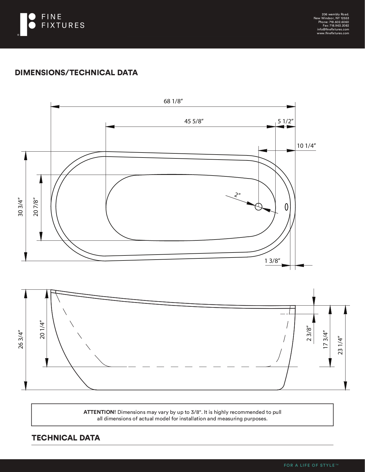 Fine Fixtures EAFK1134 Specifications - ManualMachine.com