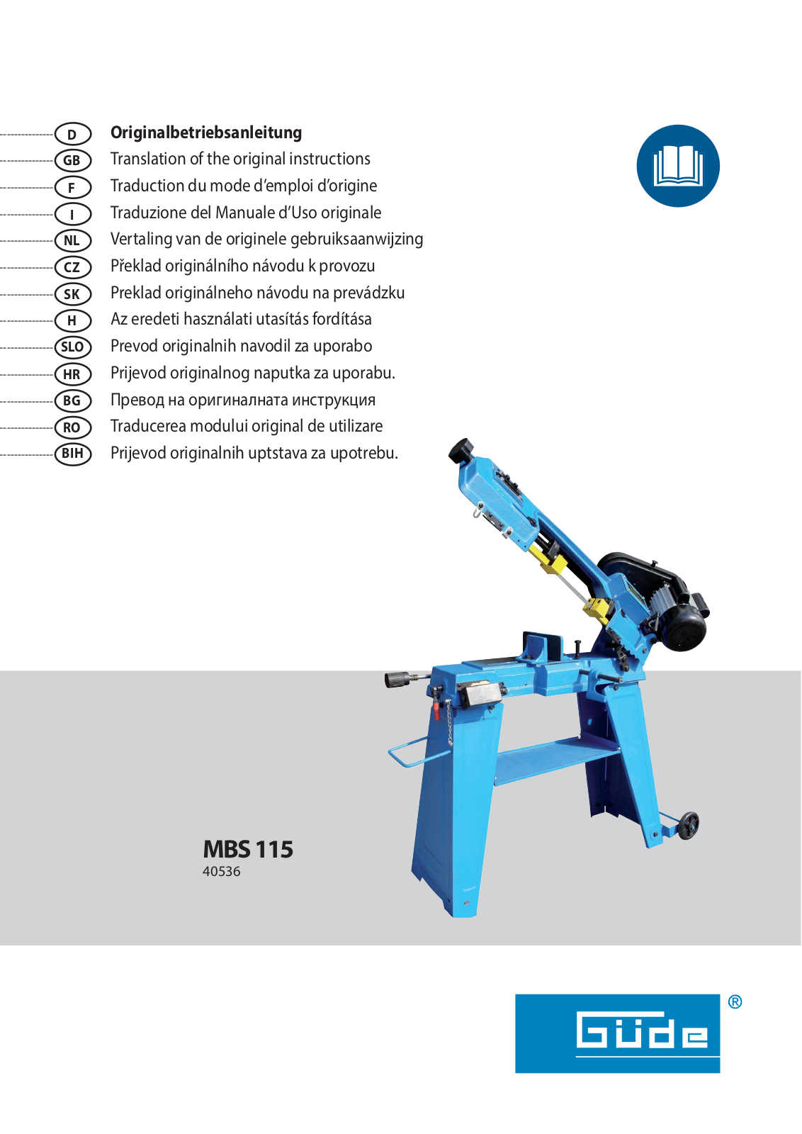 Güde MBS 115 User Manual