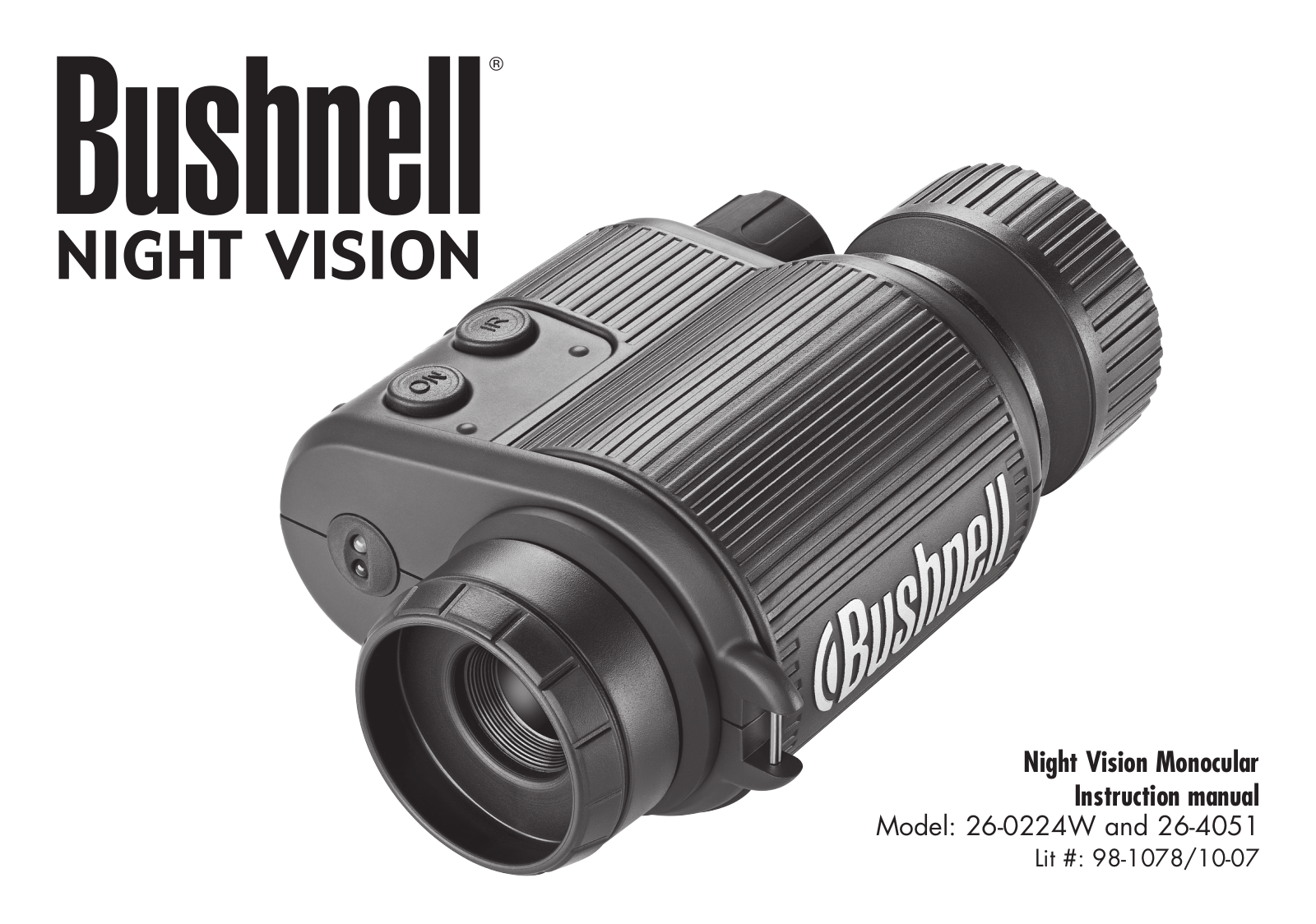 Bushnell 26-4051, 26-0224W User Manual