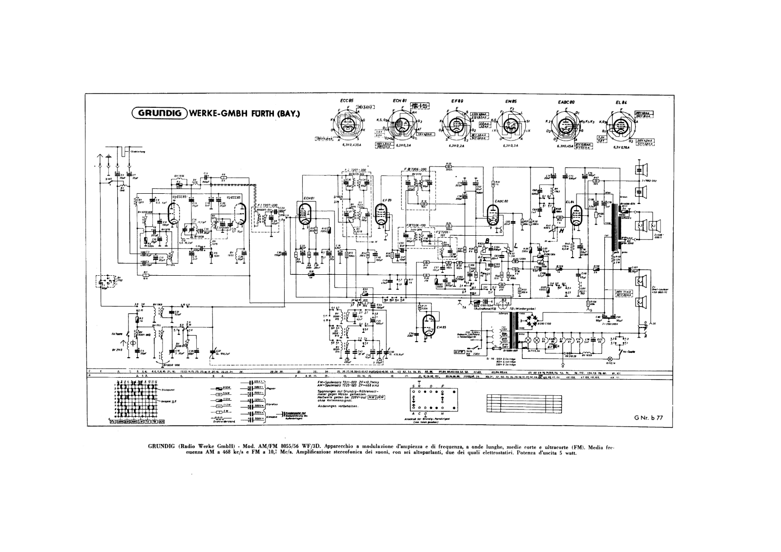 Grundig 8055 56 wf 3d schematic