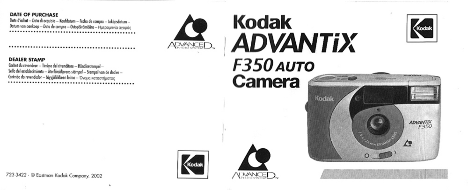 Kodak F350 User Guide