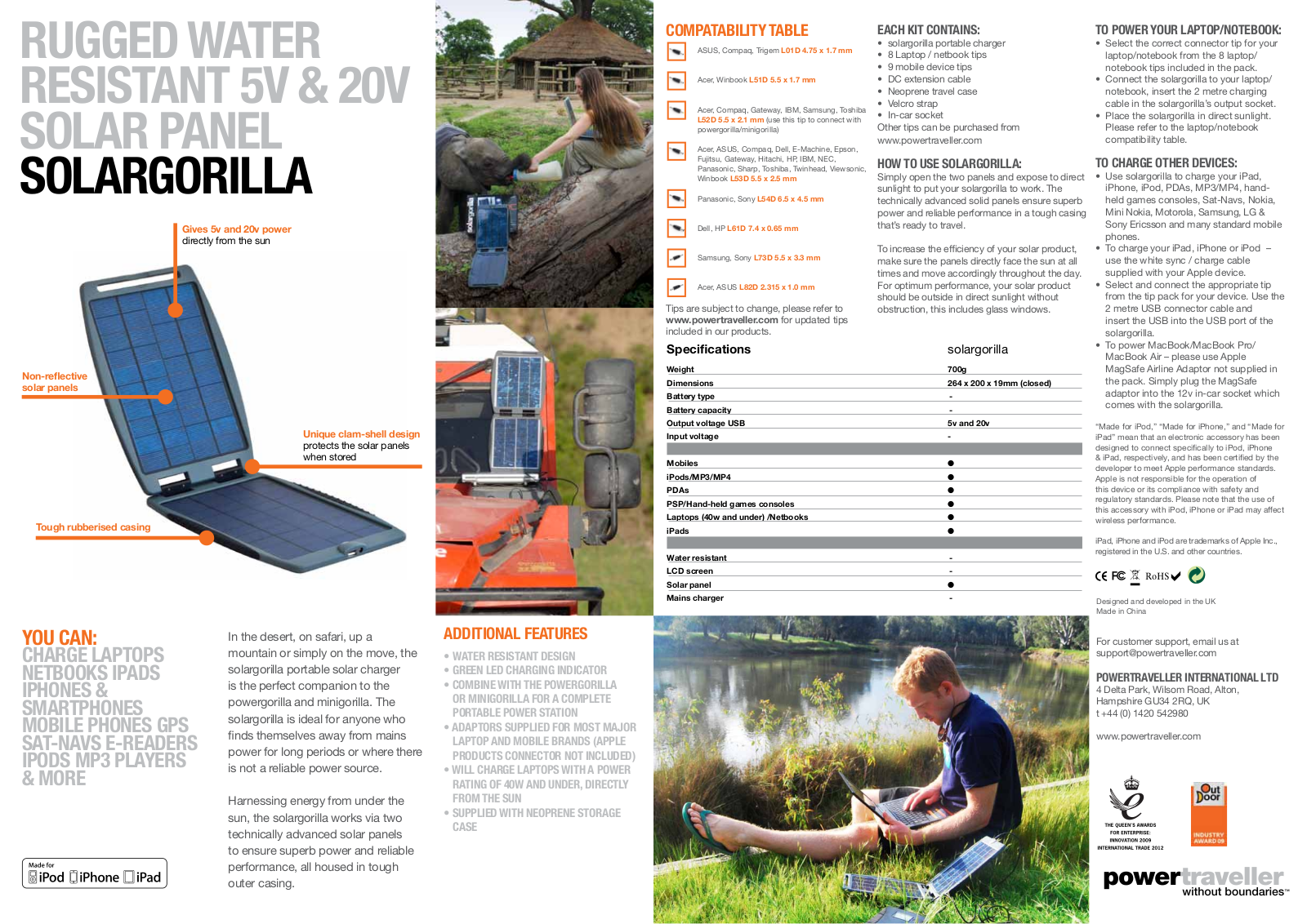 Power Traveller SOLARGORILLA User guide