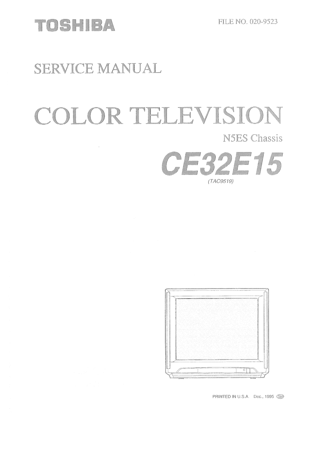 Toshiba CE32E15 Schematic