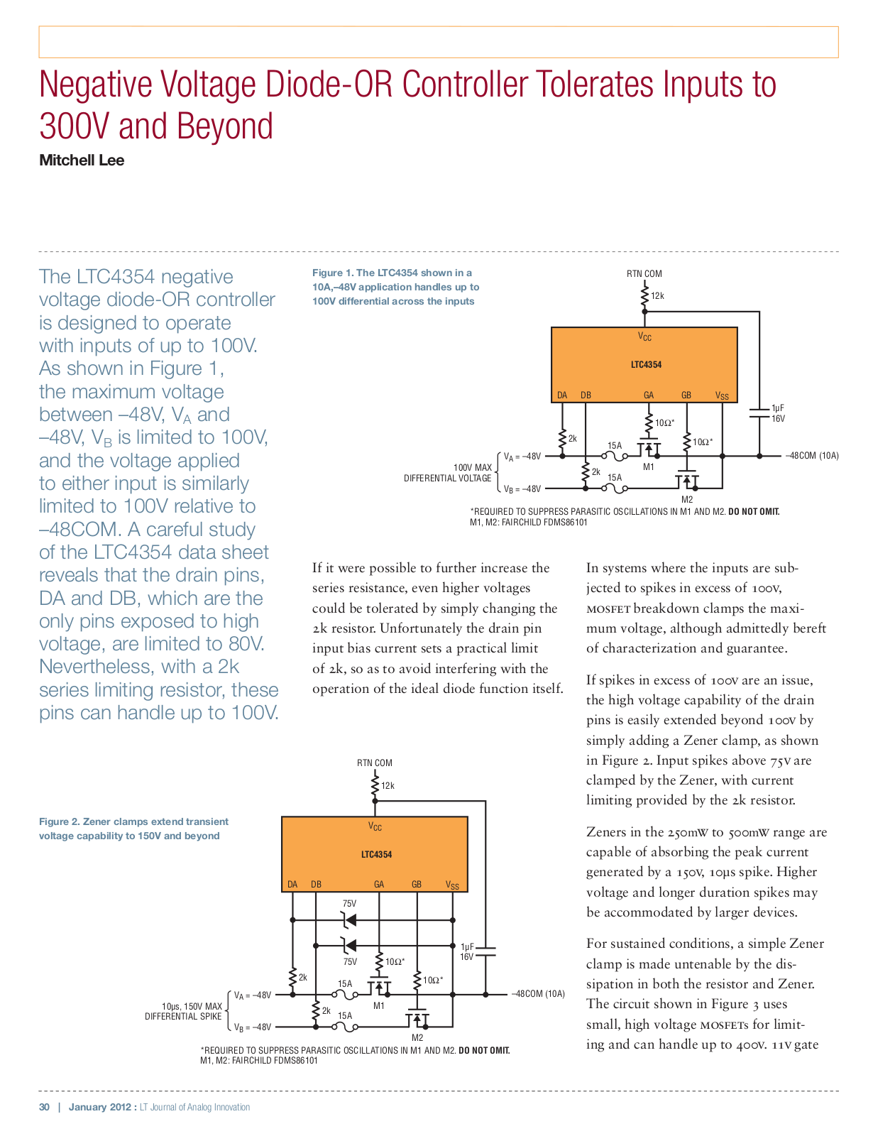 LINEAR TECHNOLOGY LTC4354 Technical data