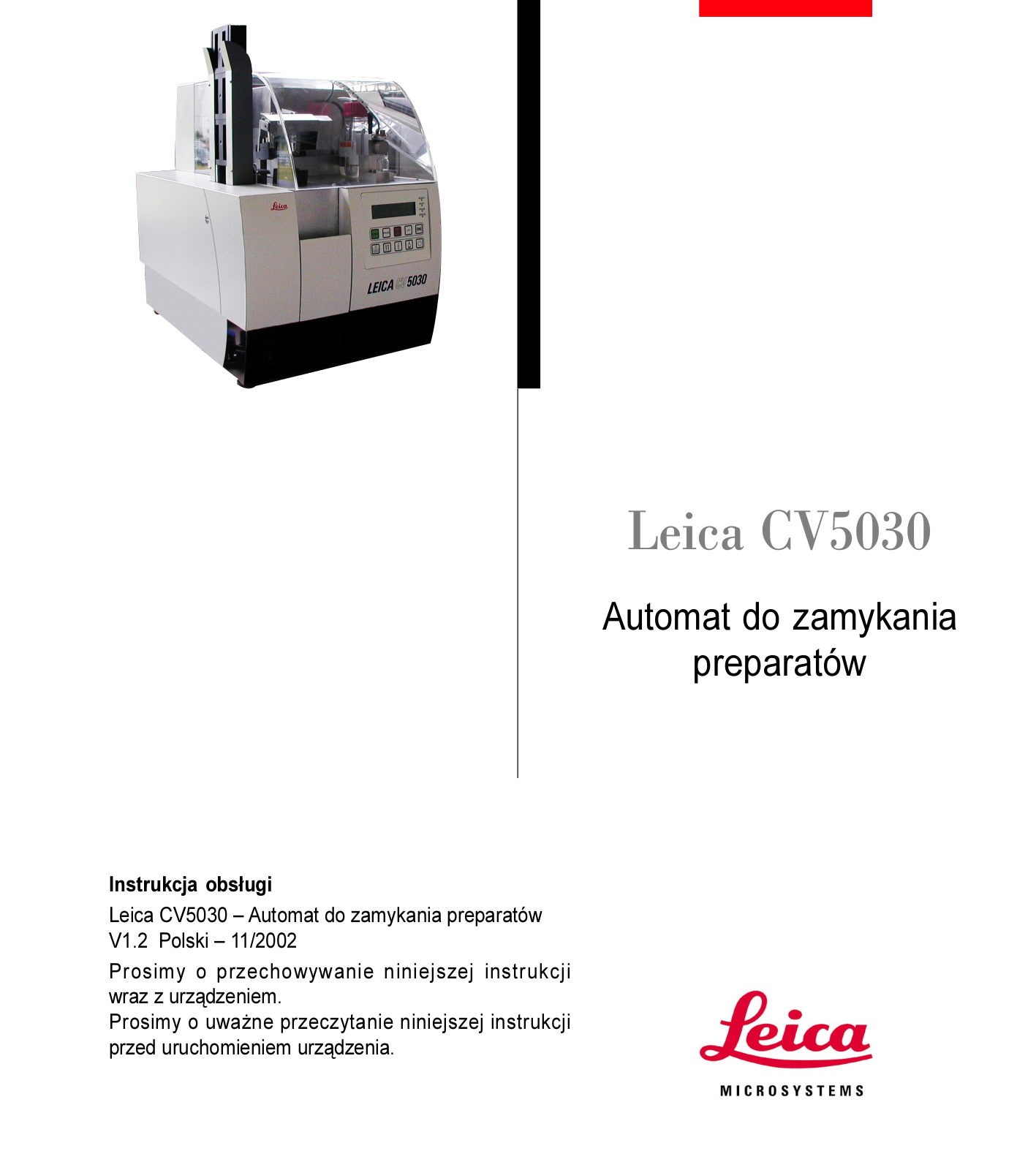 Leica CV5030 User Manual