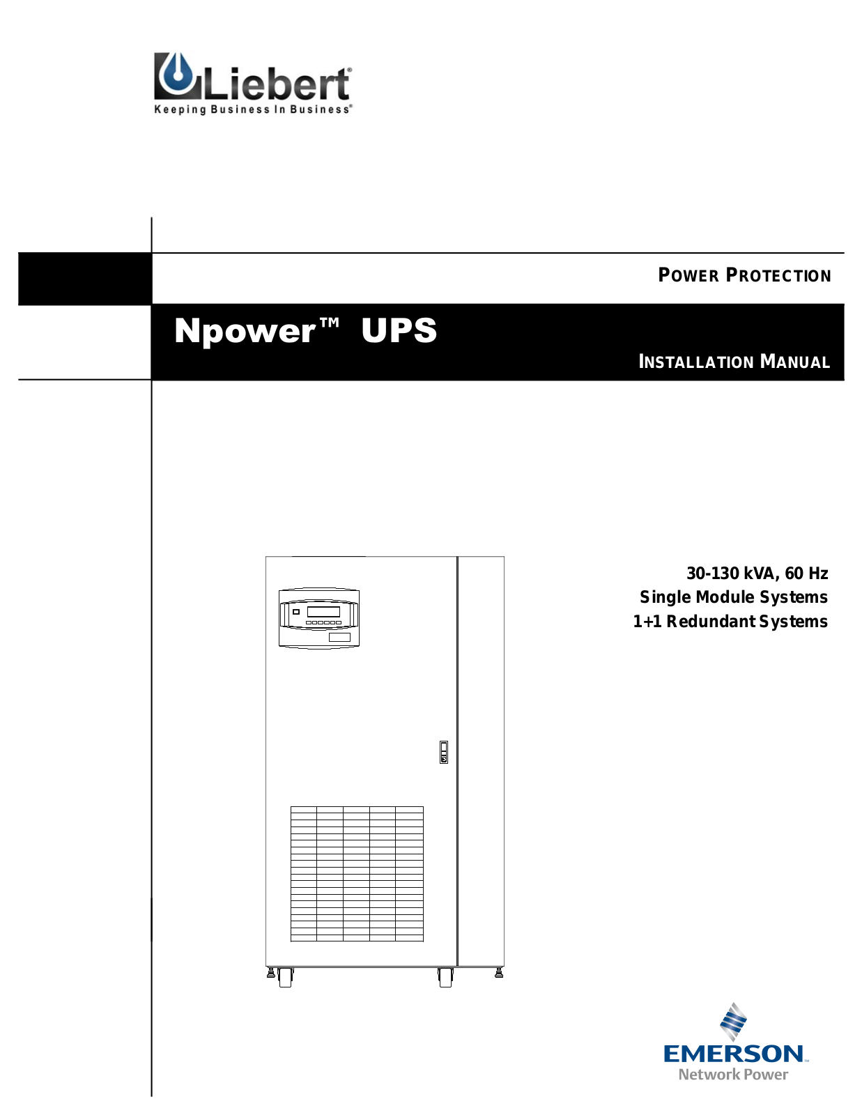 Emerson Npower 30-130 kVA User Manual