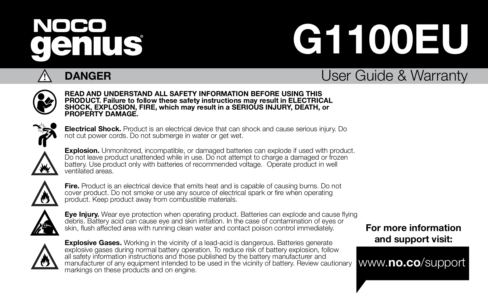 Noco G1100EU User Manual