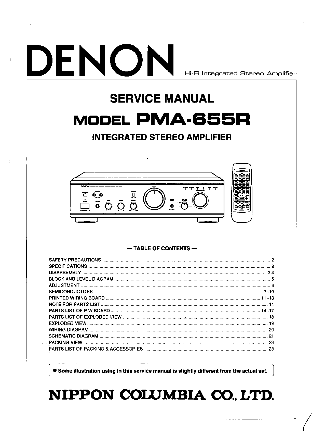 Denon PMA-655R Service Manual