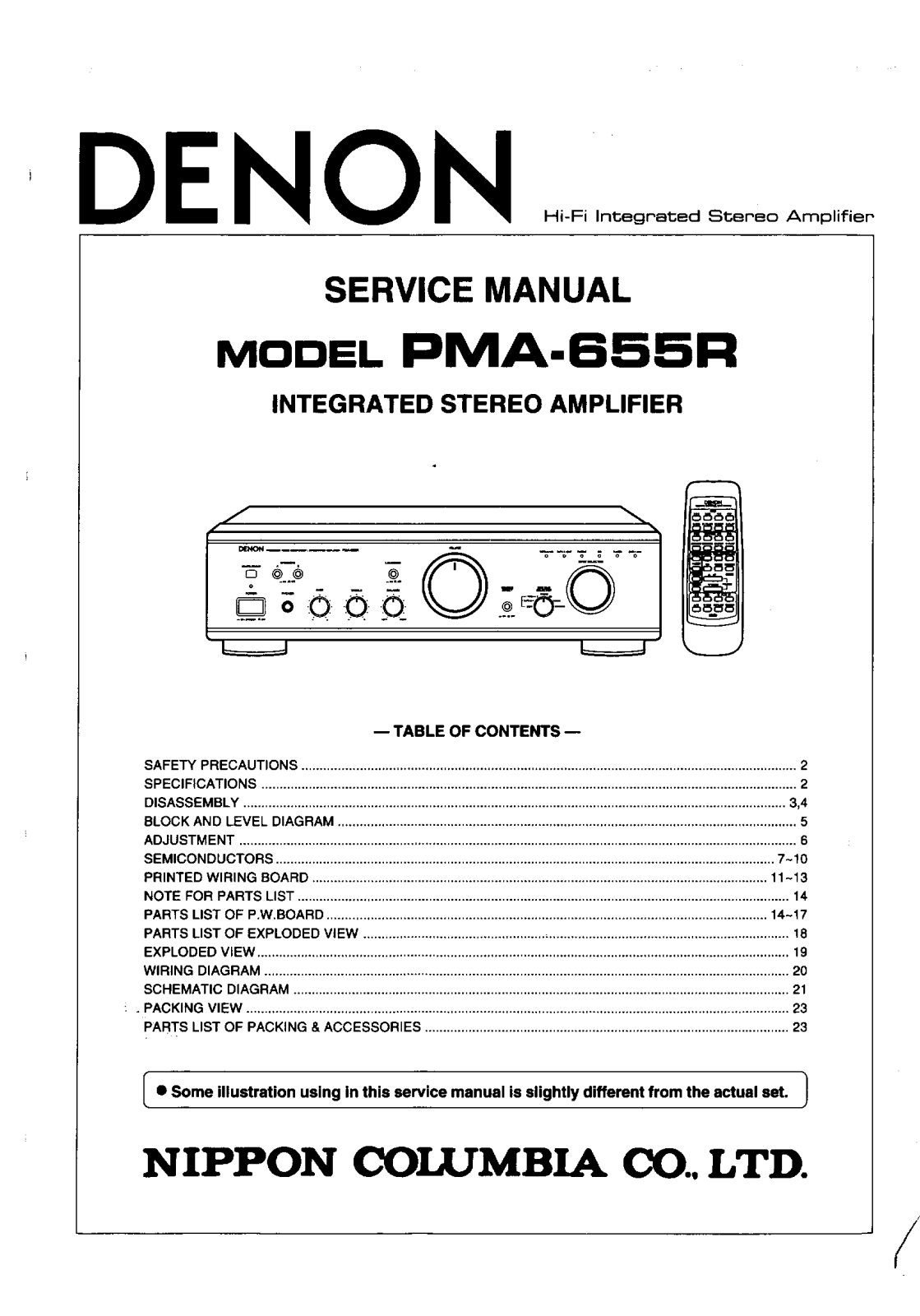 Denon PMA-655R Service Manual