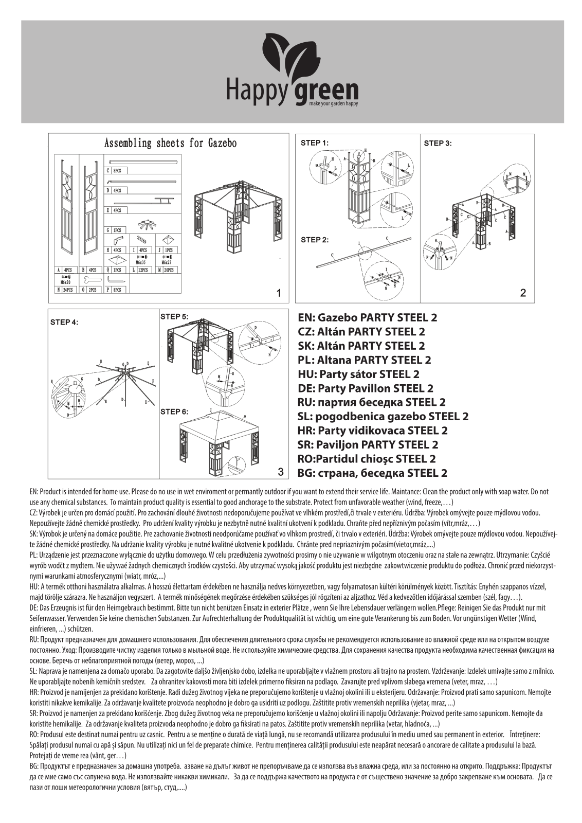 Happy Green STEEL II User Manual