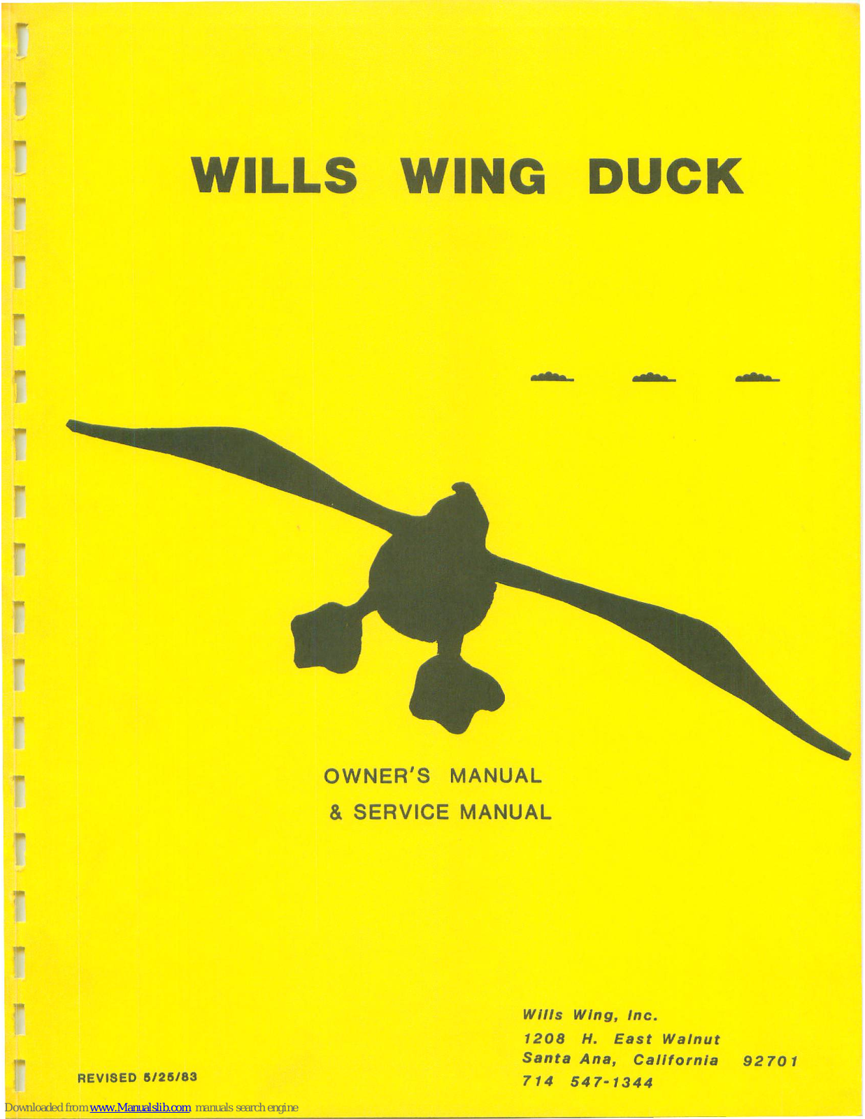 Wills Wing Duck Owner's Manual