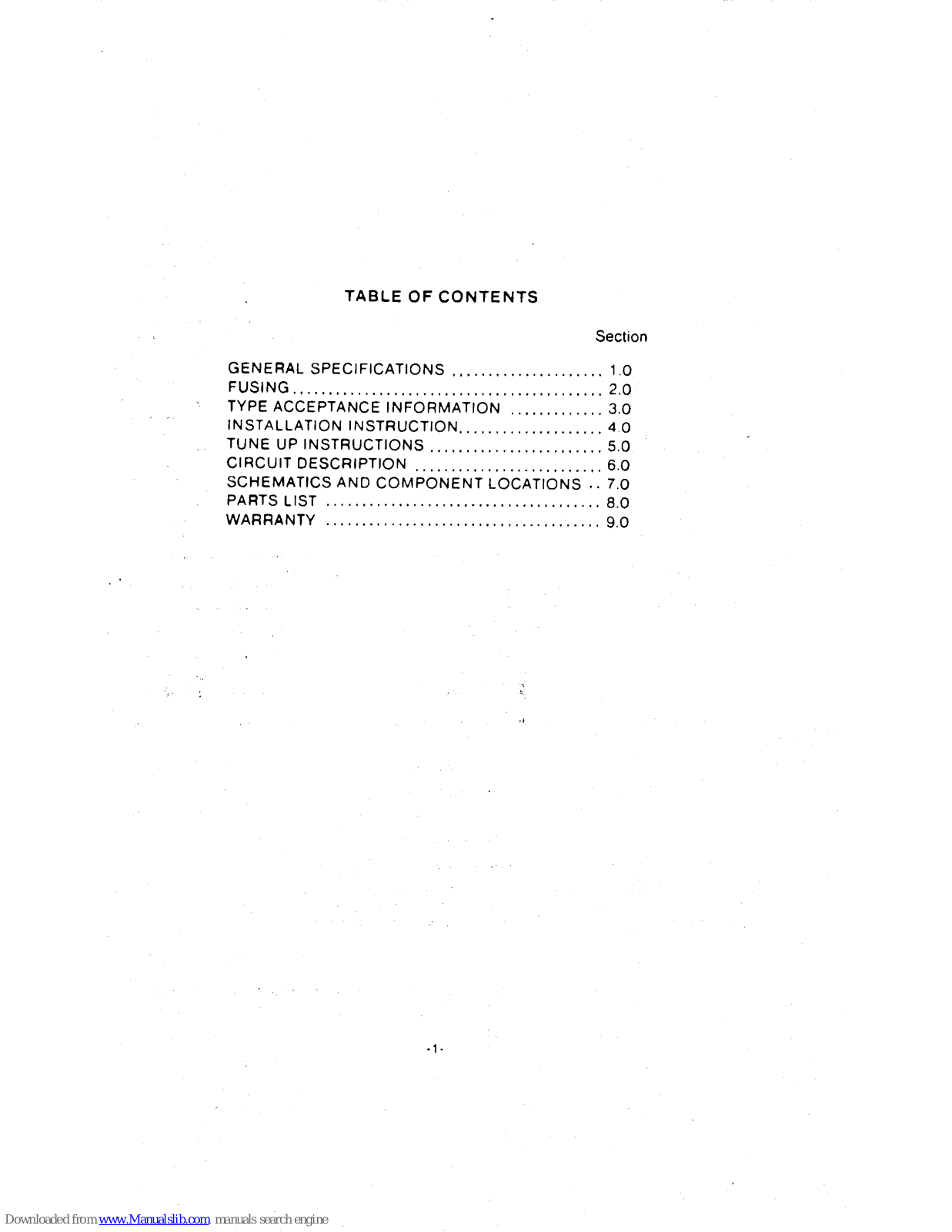 TPL PA6-1AE, PA6-1BE, PA6-1FE Instruction Manual