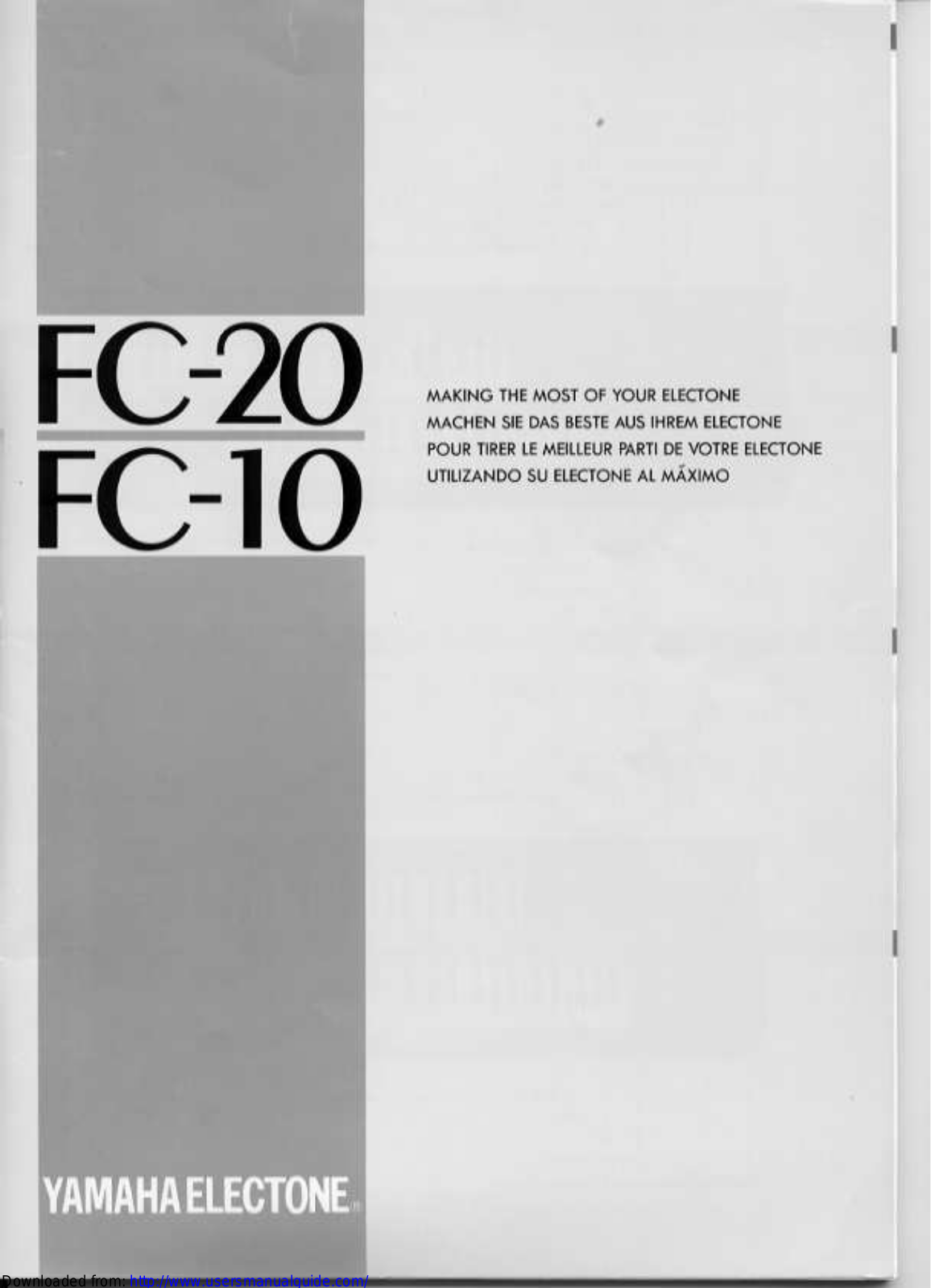 Yamaha Audio FC-20, FC-10 User Manual