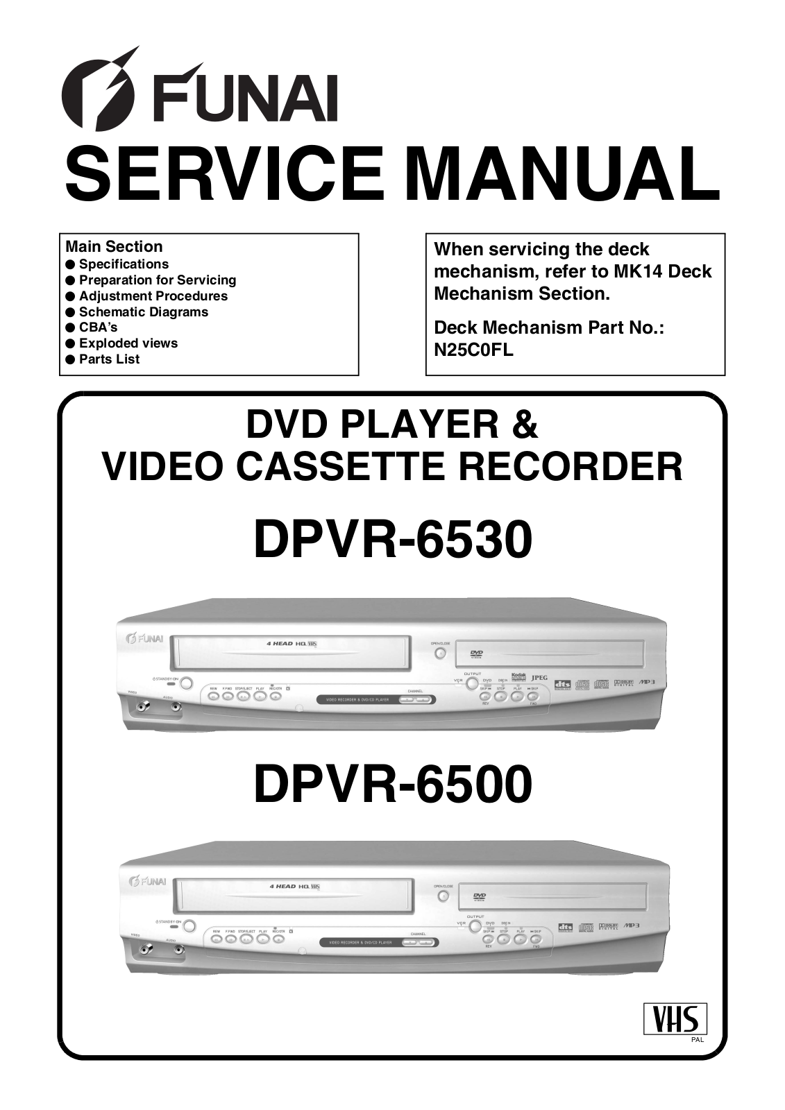 Funai DPVR-6500 Service manual